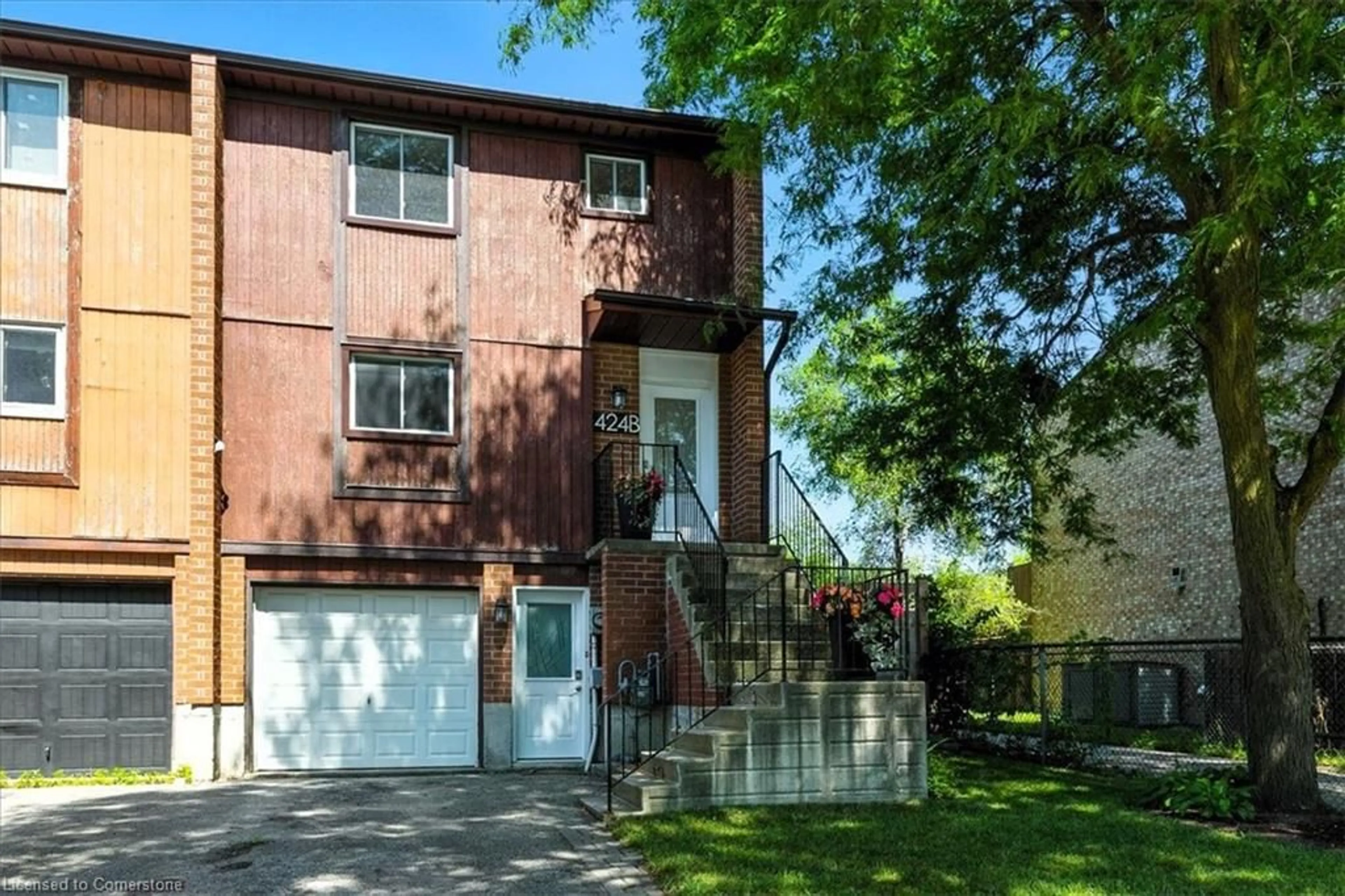 Home with brick exterior material, street for 424B Cadbury Crt, Waterloo Ontario N2K 3G8