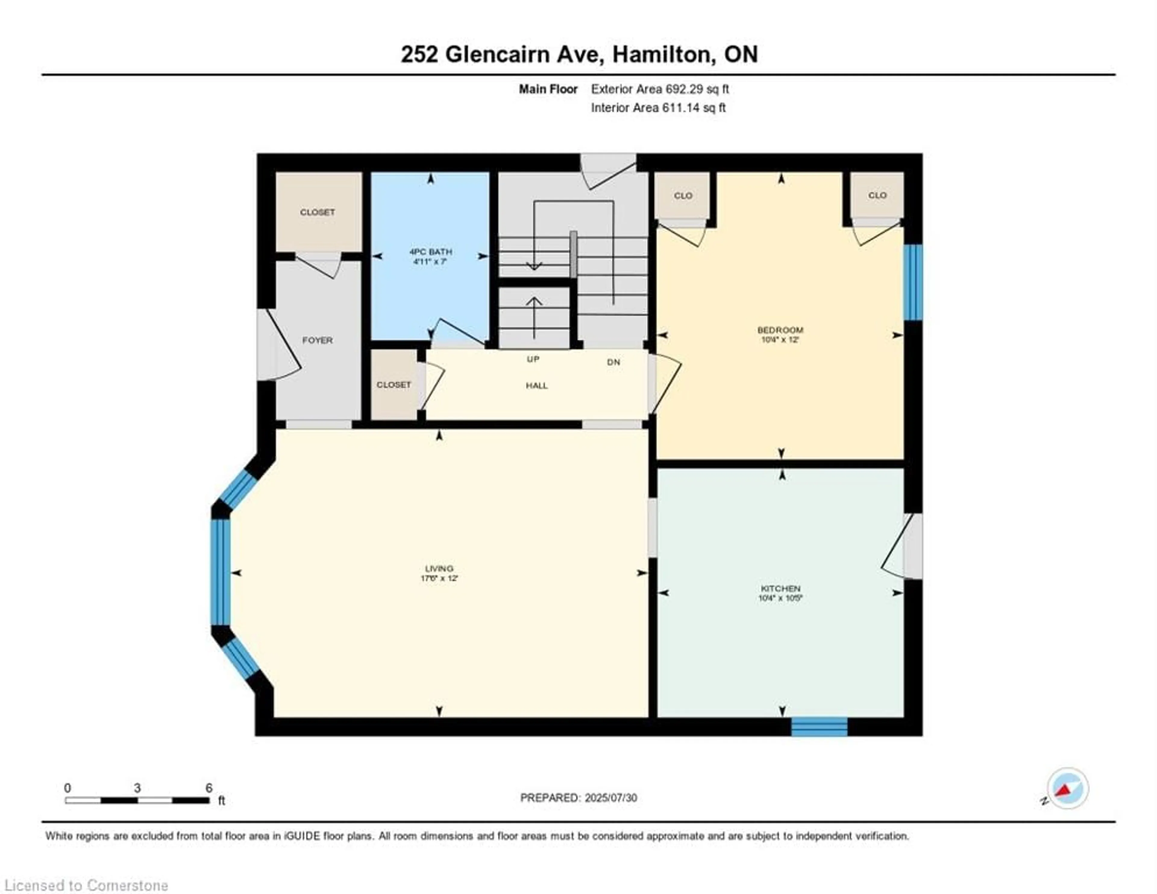 Floor plan for 252 Glencairn Ave, Hamilton Ontario L8K 3P2