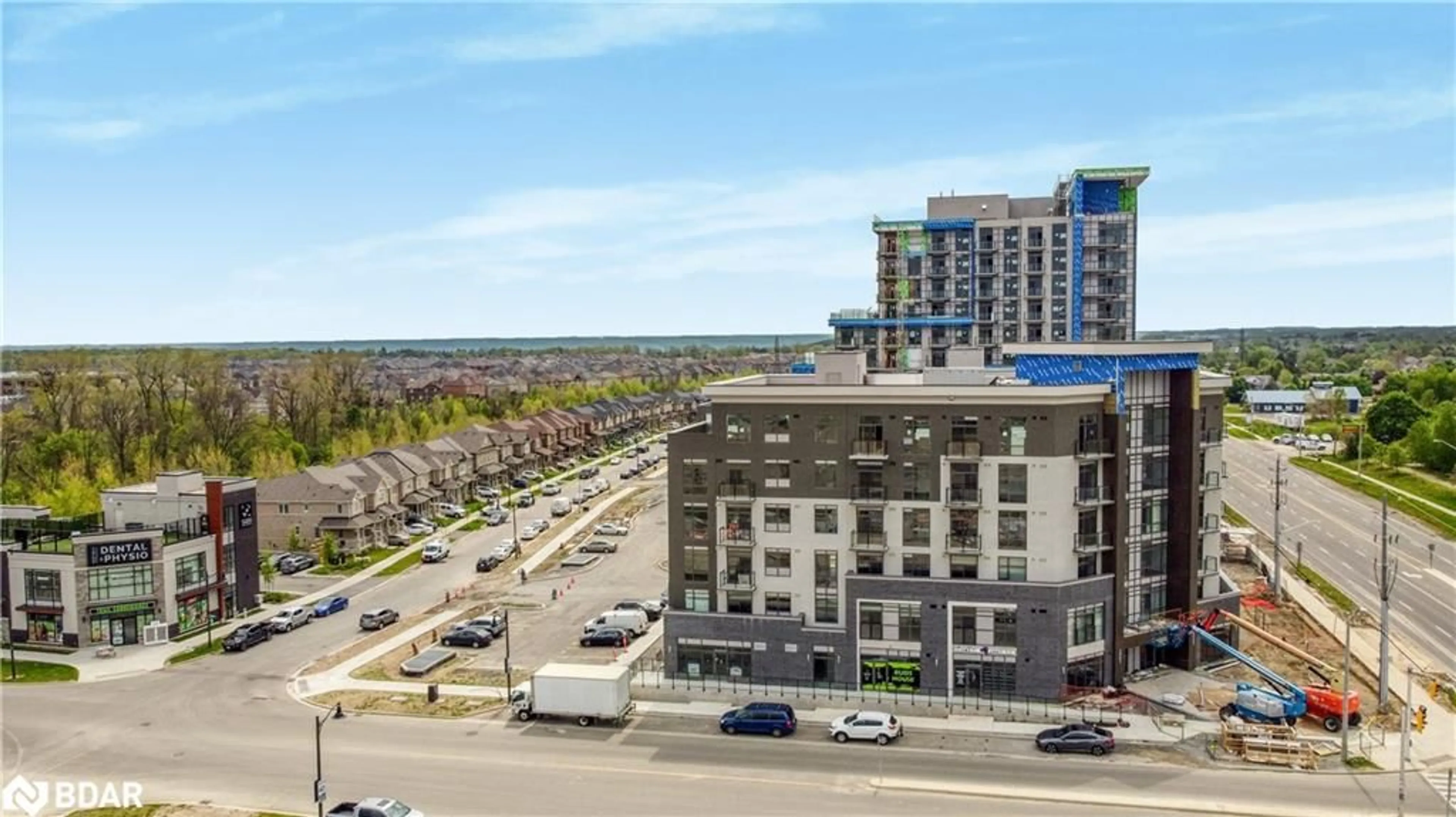 A pic from outside/outdoor area/front of a property/back of a property/a pic from drone, city buildings view from balcony for 10 Mallard Trail #437, Waterdown Ontario L8B 2A7