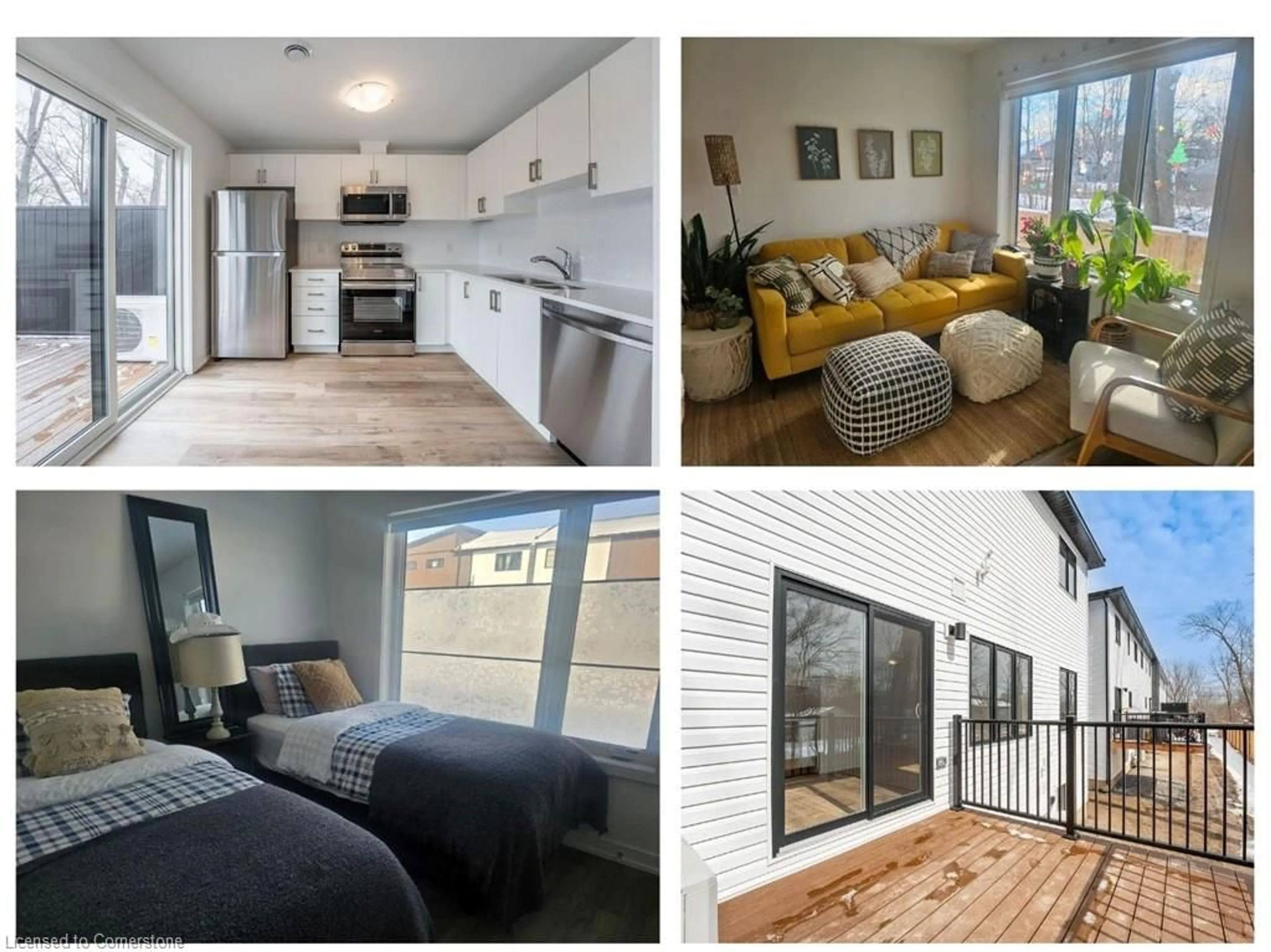 Open concept kitchen, wood/laminate floor for 4263 Fourth Ave #321, Niagara Falls Ontario L2E 0C2
