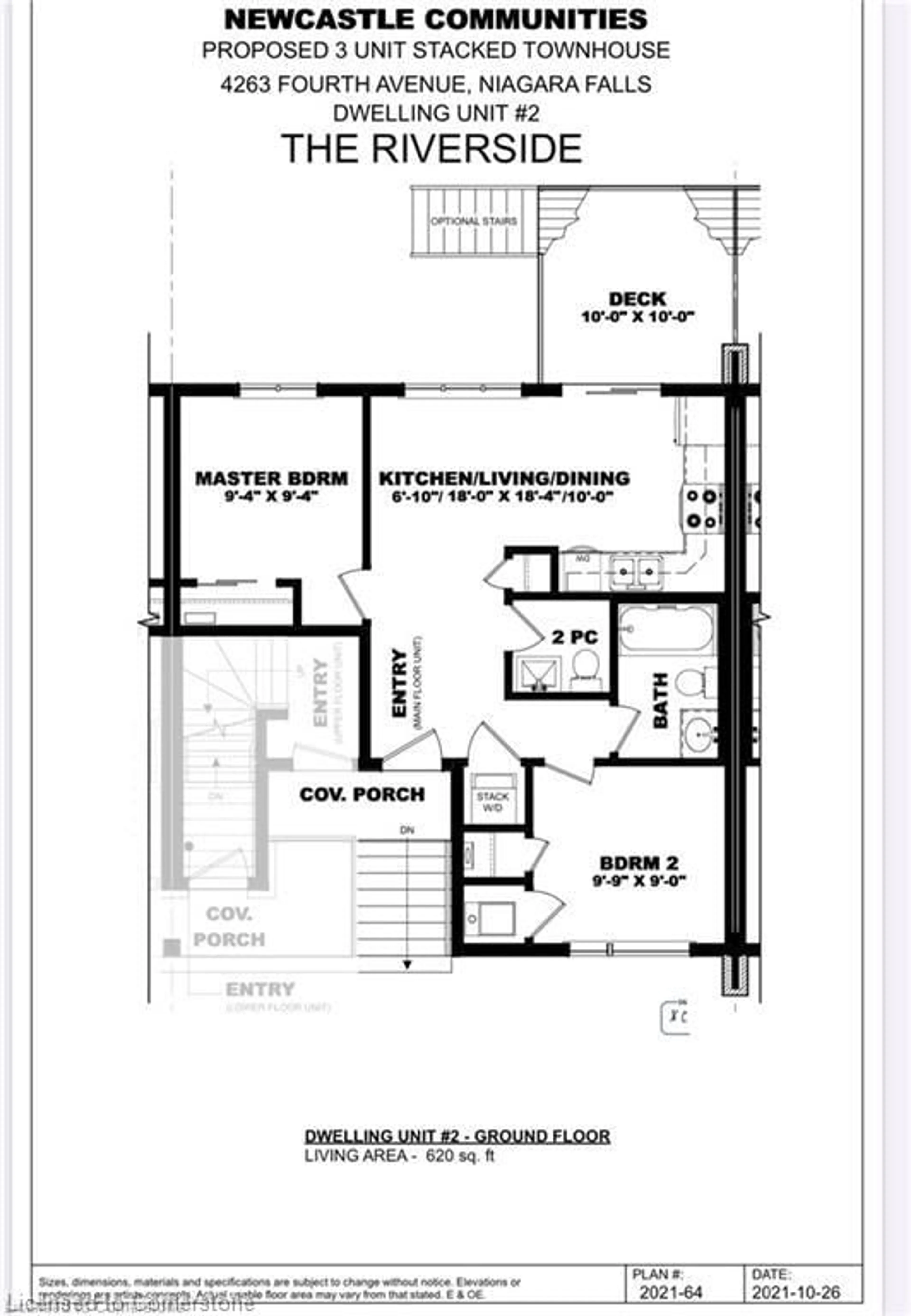 Floor plan for 4263 Fourth Ave #321, Niagara Falls Ontario L2E 0C2