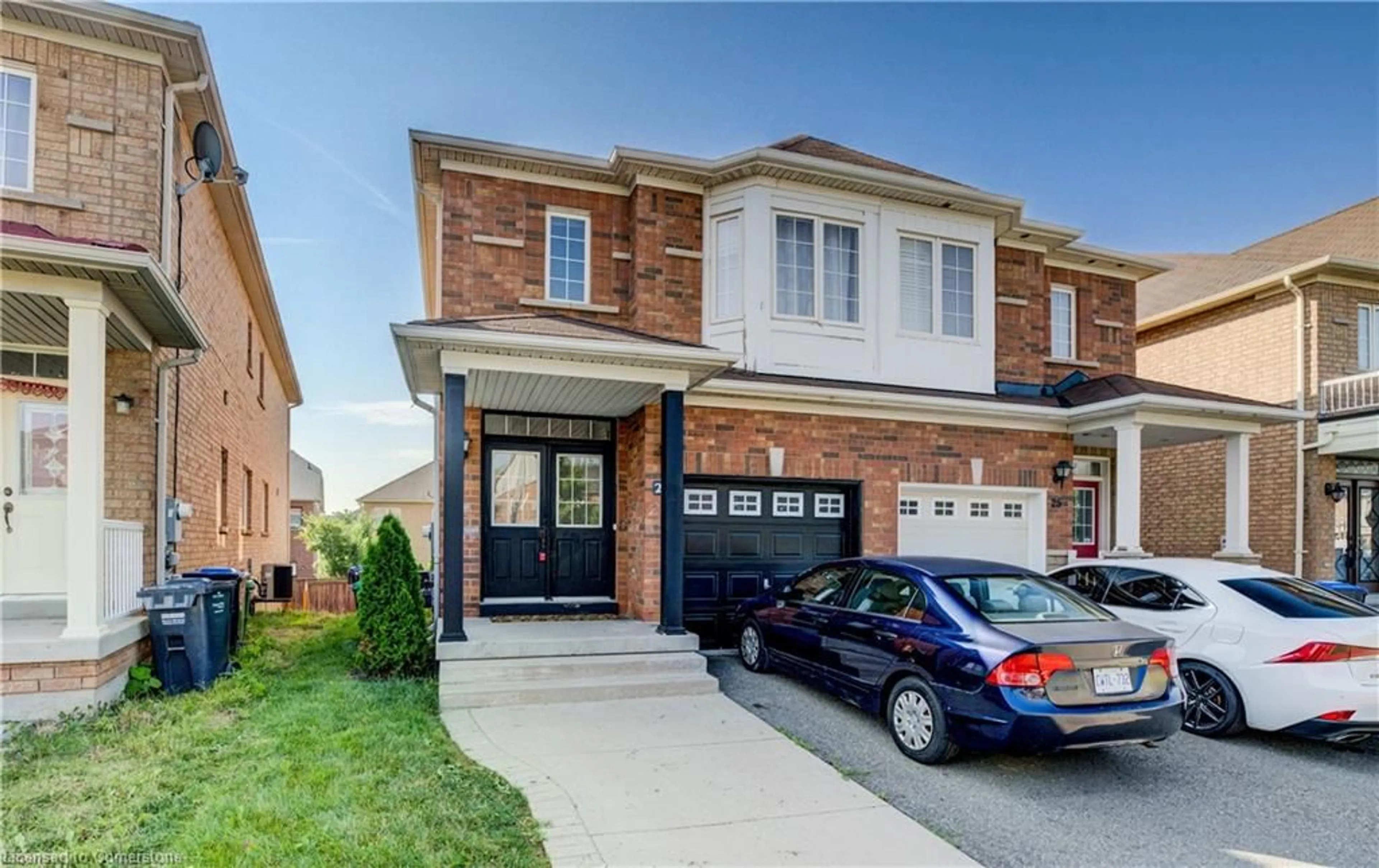 Home with brick exterior material, street for 27 Portrush Trail, Peel Ontario L6X 0R2