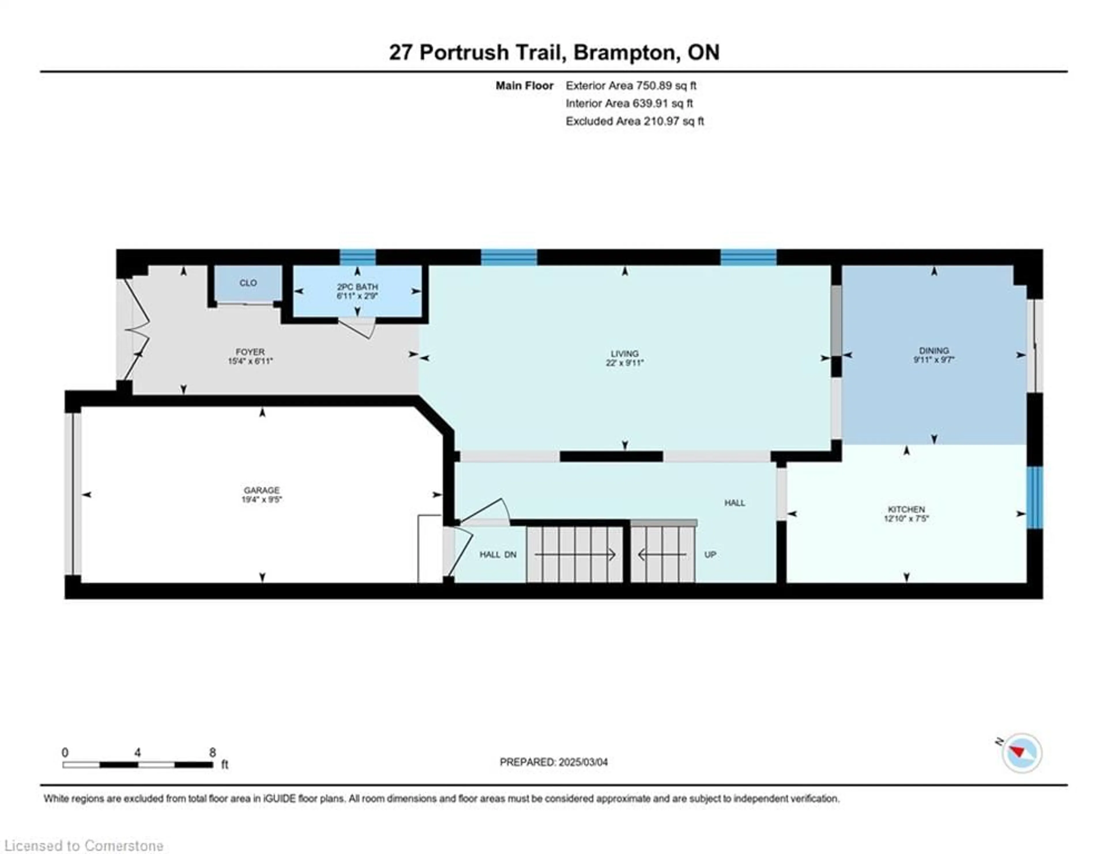 Floor plan for 27 Portrush Trail, Peel Ontario L6X 0R2