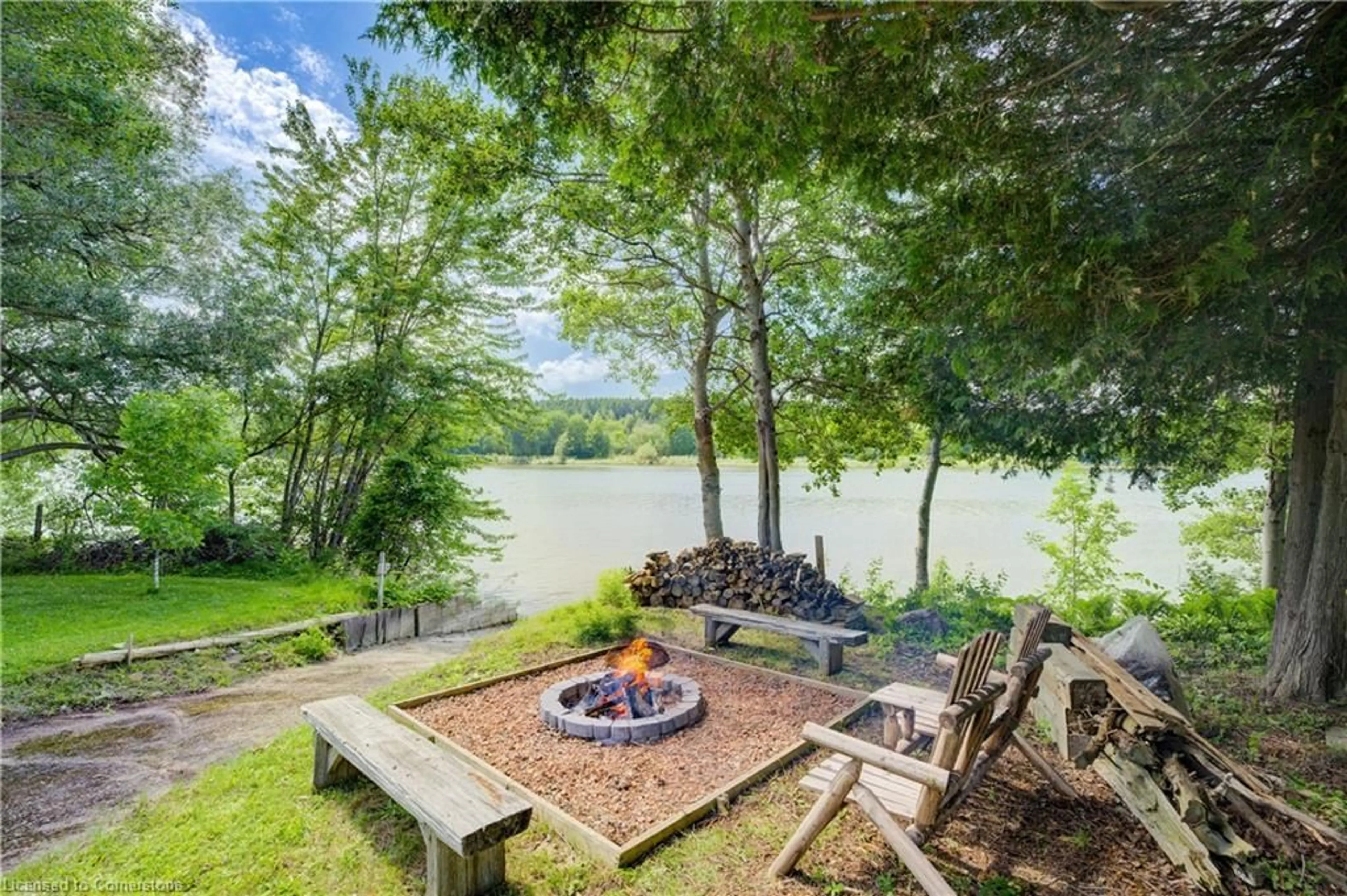 Patio, water/lake/river/ocean view for 254 Road 2, Conestogo Lake Ontario N0G 1P0