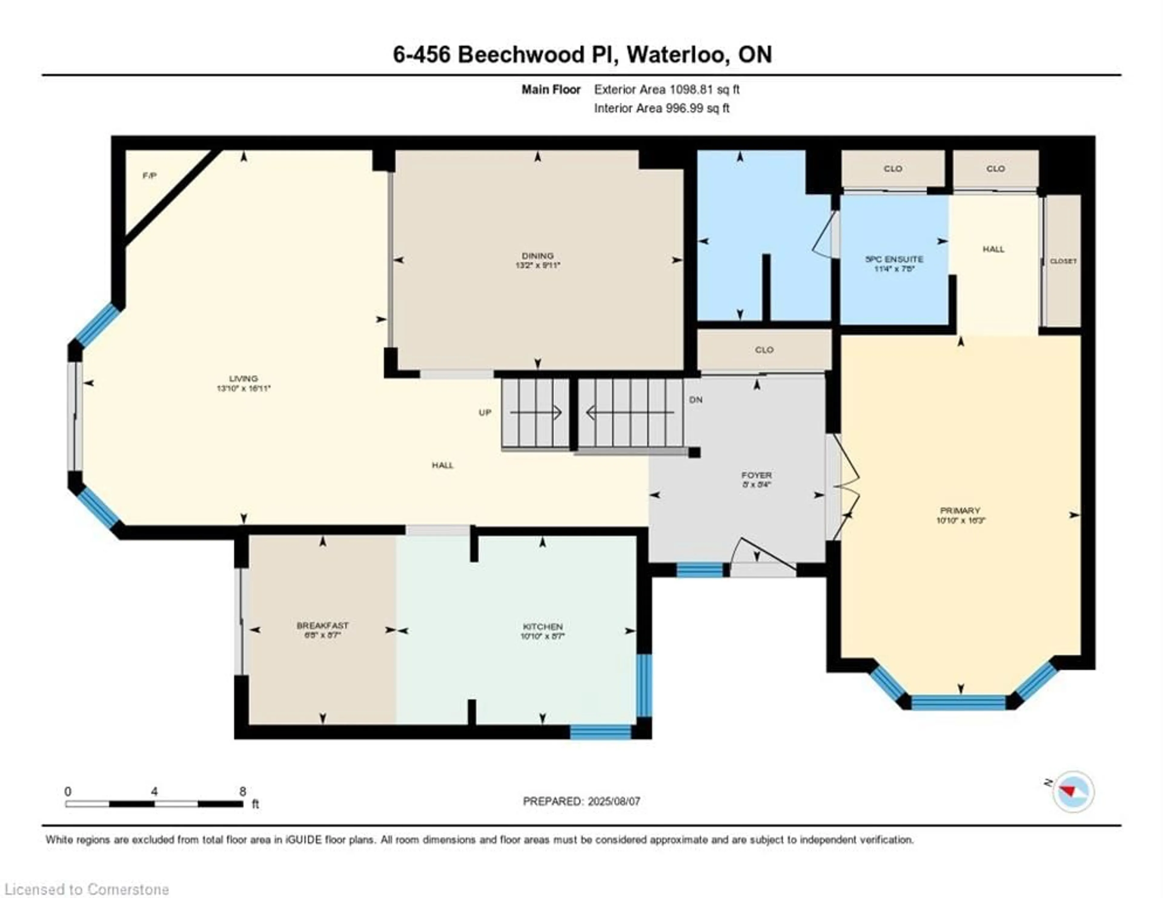 Floor plan for 456 Beechwood Pl #6, Waterloo Ontario N2T 1N5