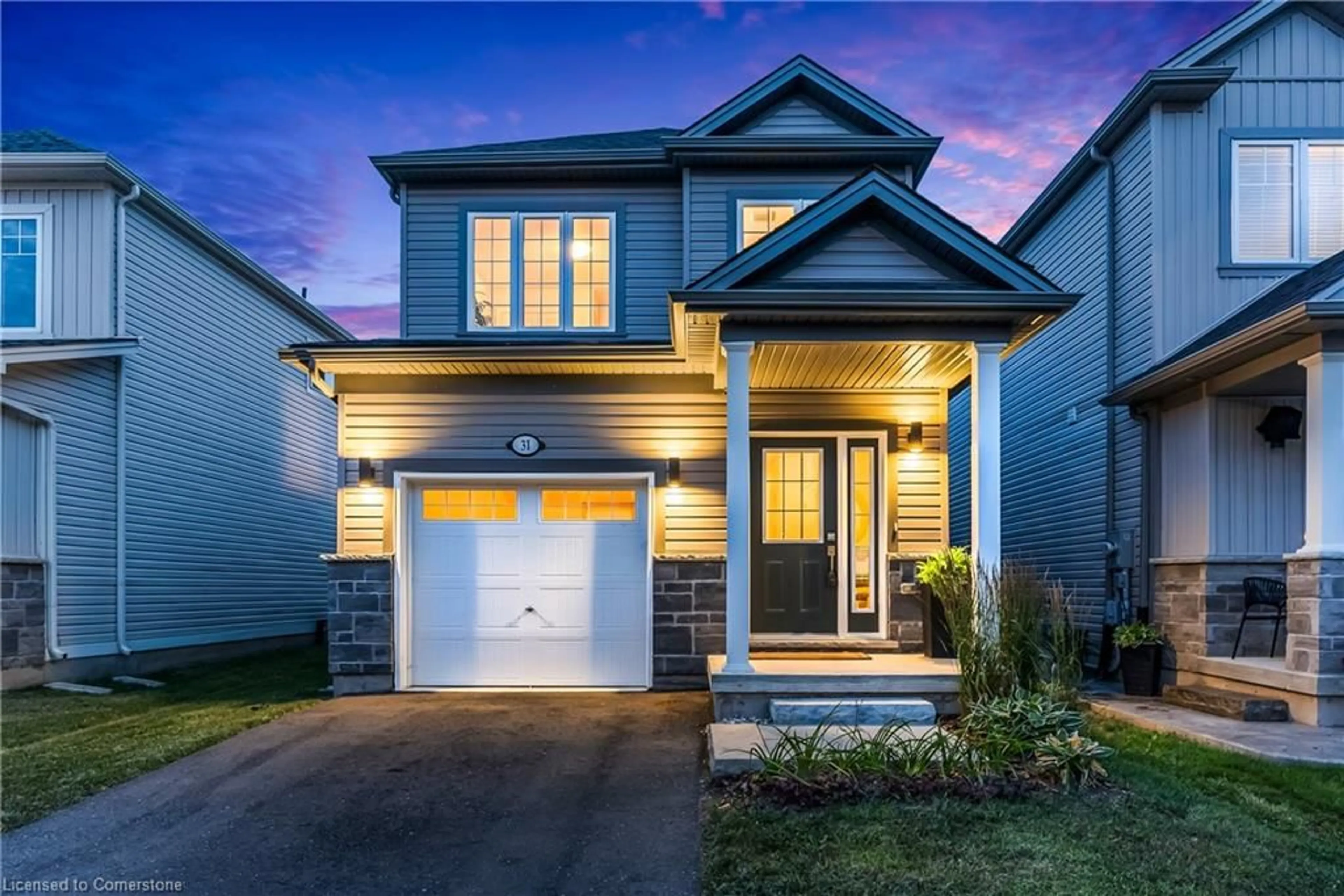 Home with vinyl exterior material, street for 31 Bromley Dr, St. Catharines Ontario L2M 0C9