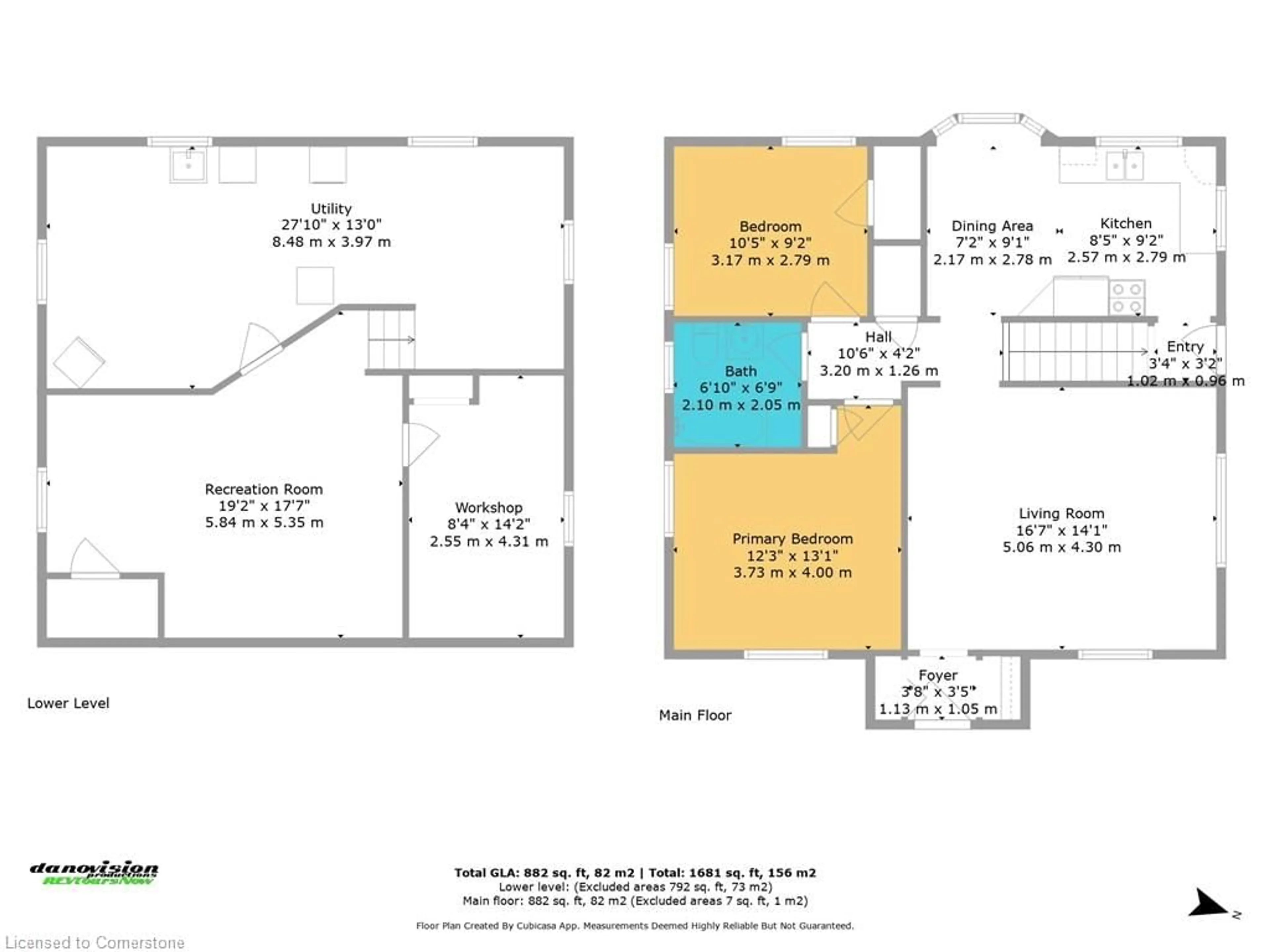 Floor plan for 22 Lee Ave, Simcoe Ontario N3Y 3K2