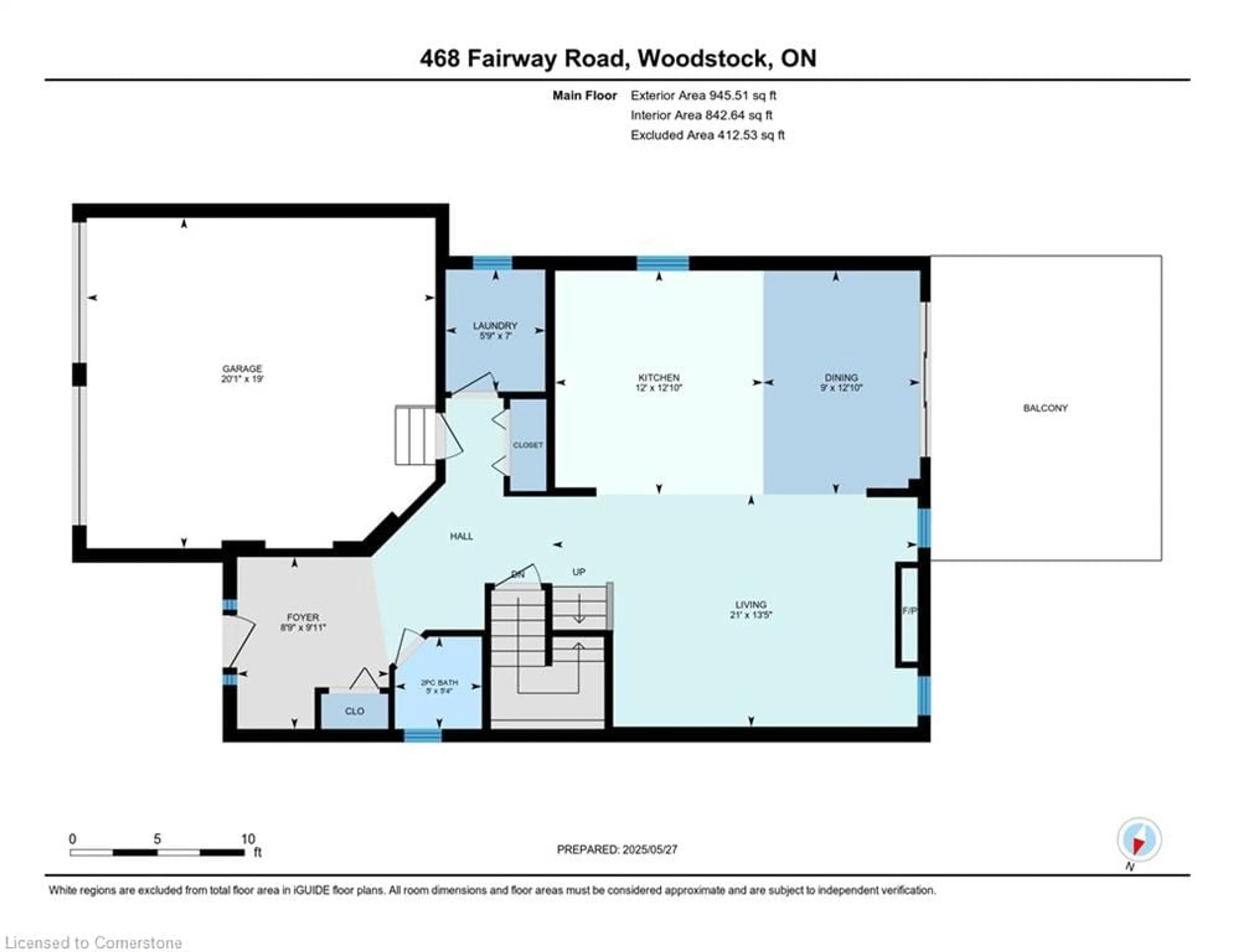 Floor plan for 468 Fairway Rd, Woodstock Ontario N4T 0E7
