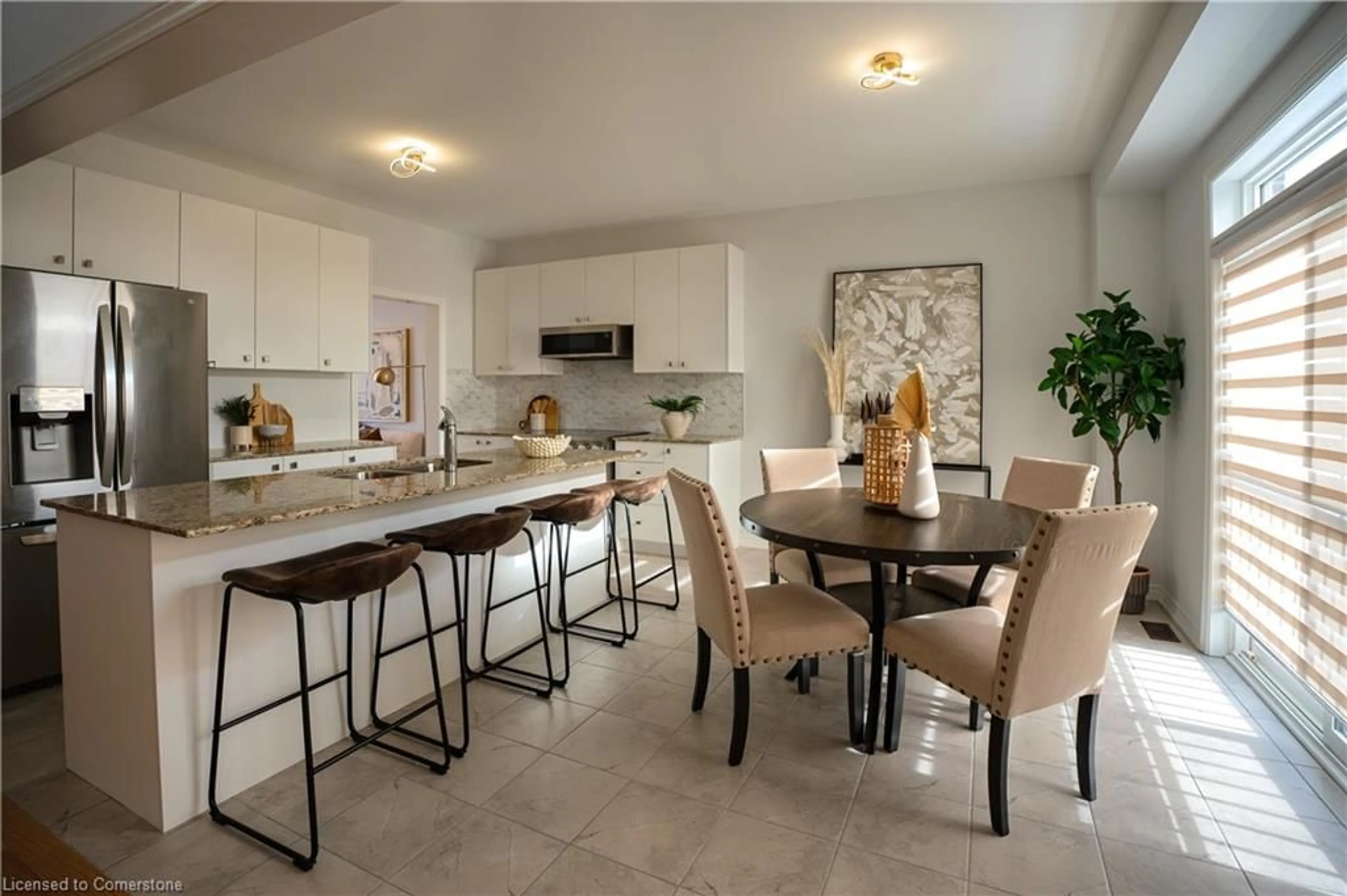 Open concept kitchen, ceramic/tile floor for 51 Ahchie Crt, Vaughan Ontario L6A 5E5