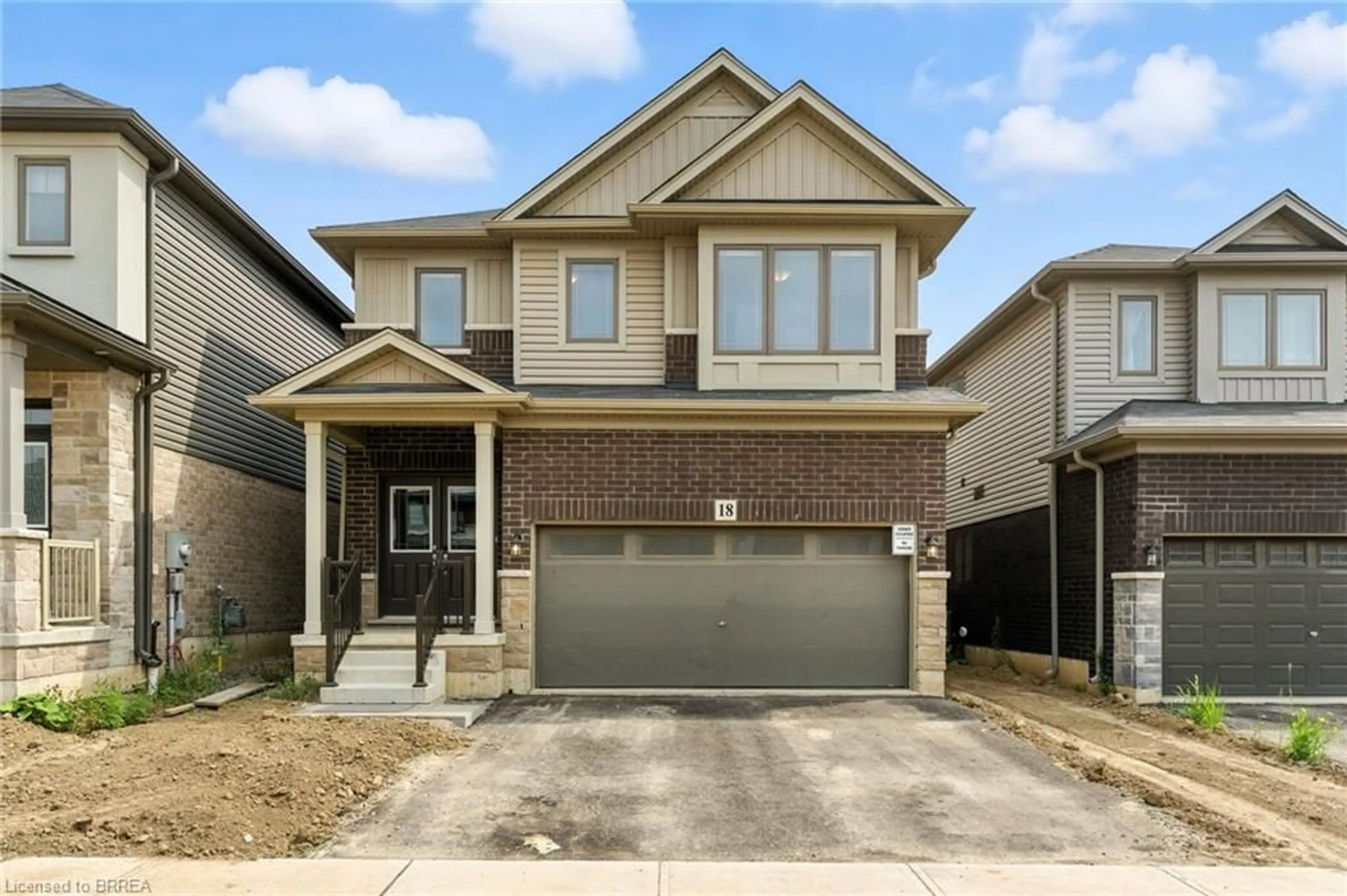 Home with brick exterior material, street for 18 Holder Dr, Brantford Ontario N3T 0V1