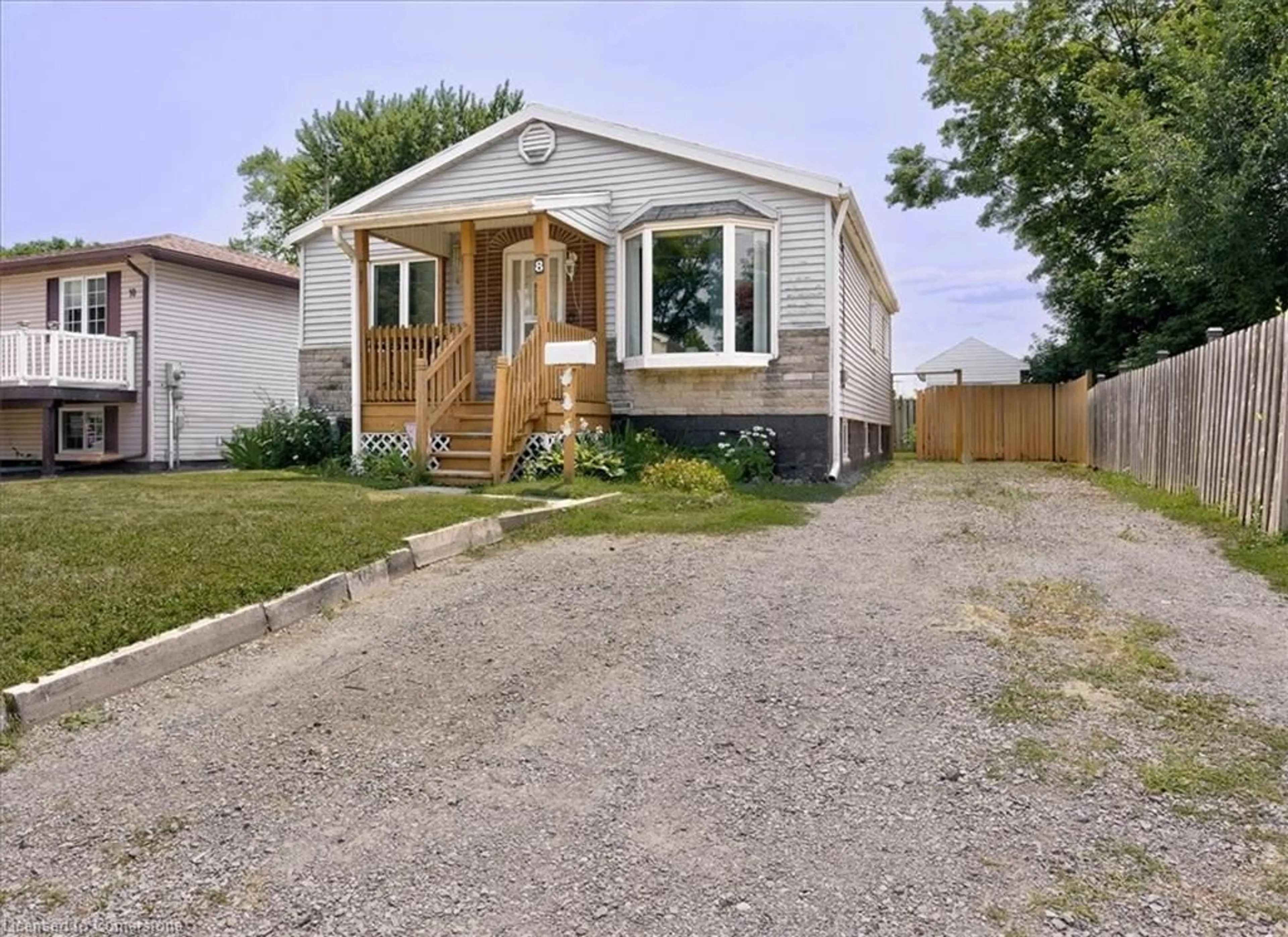 Home with vinyl exterior material, street for 8 Frances Ave, Stoney Creek Ontario L8E 2Y7