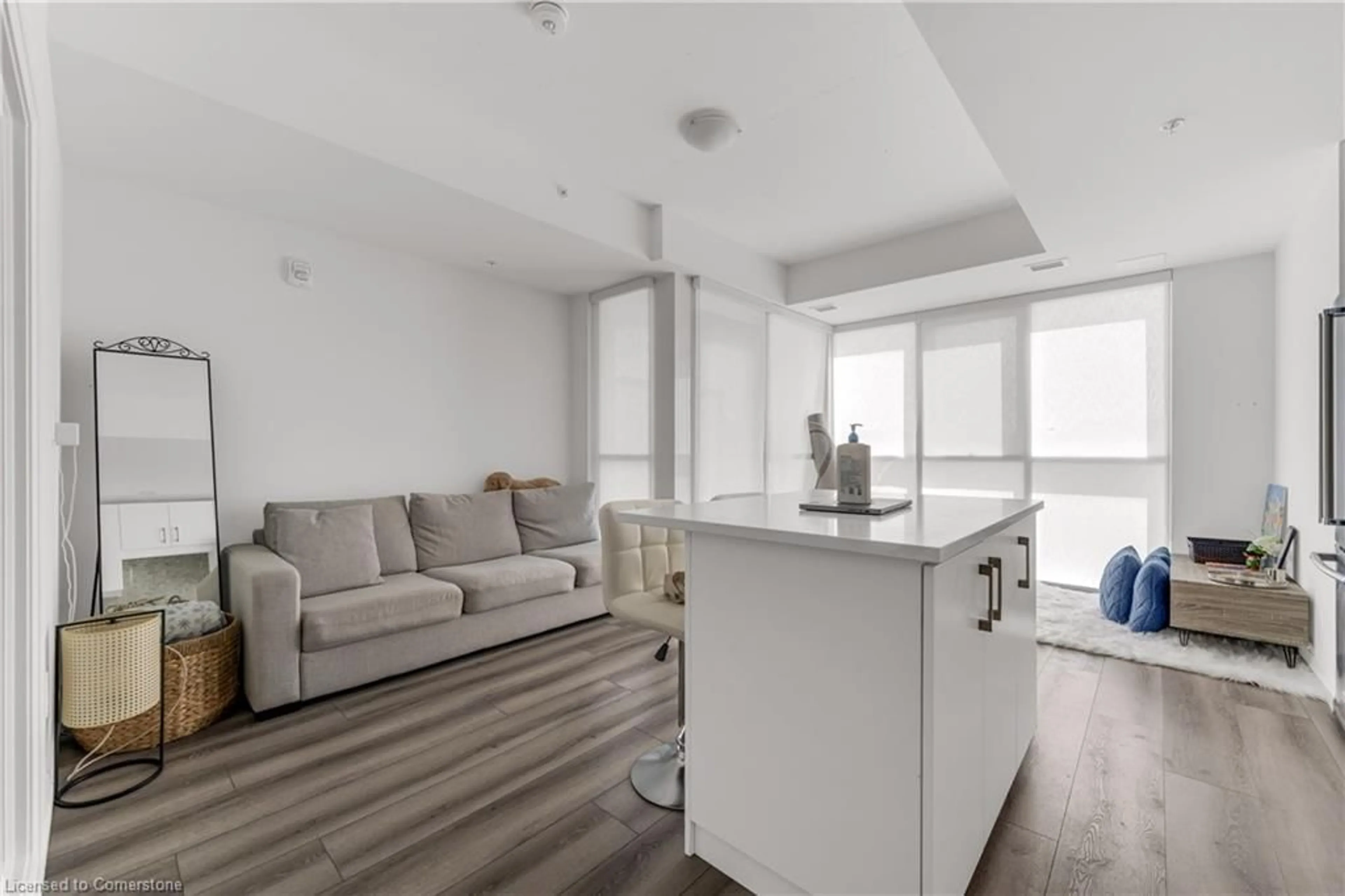 Living room with furniture, unknown for 108 Garment Street St #311, Kitchener Ontario N2G 0E2