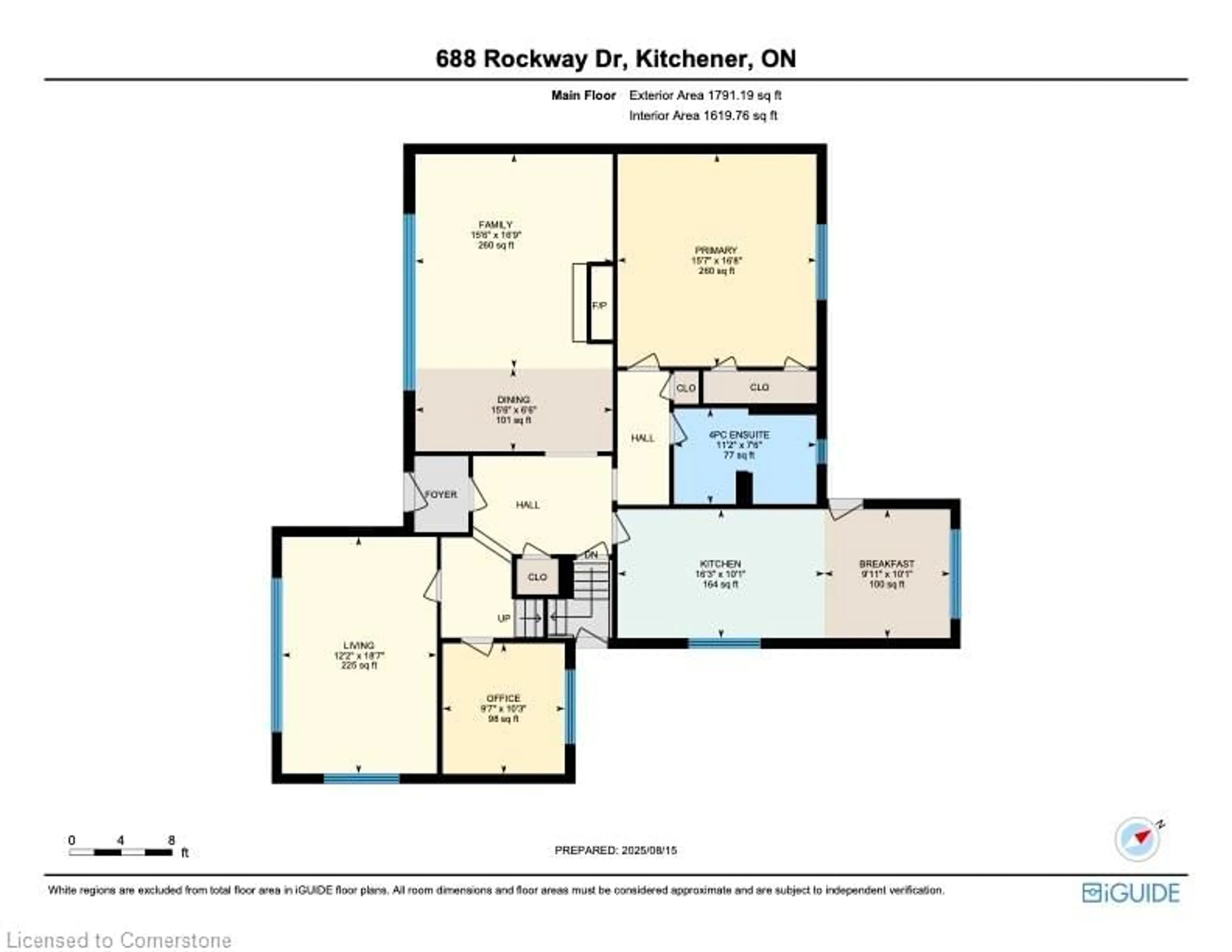 Floor plan for 688 Rockway Dr, Kitchener Ontario N2G 3B4