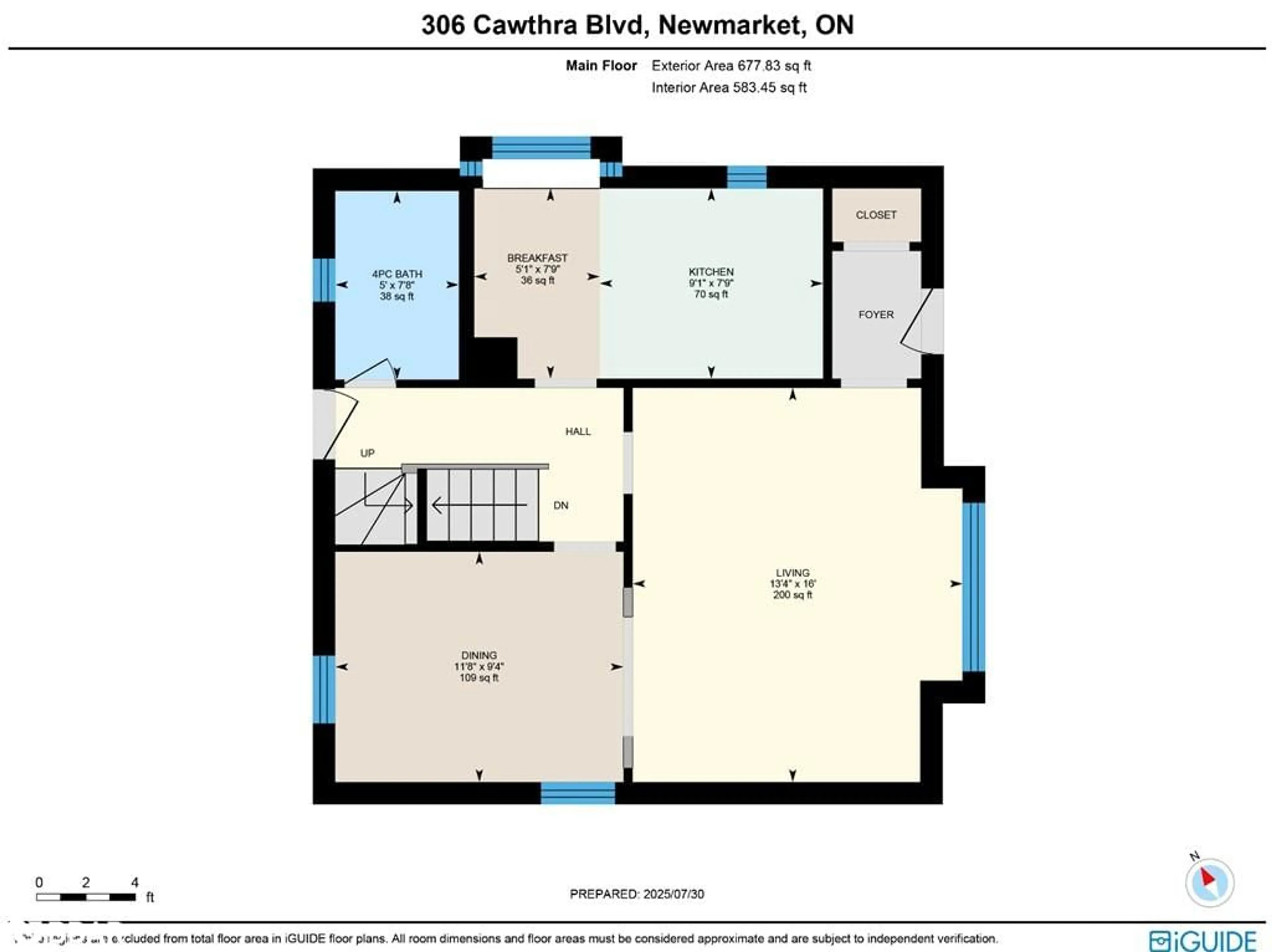 Floor plan for 306 Cawthra Blvd, Newmarket Ontario L3Y 4N8