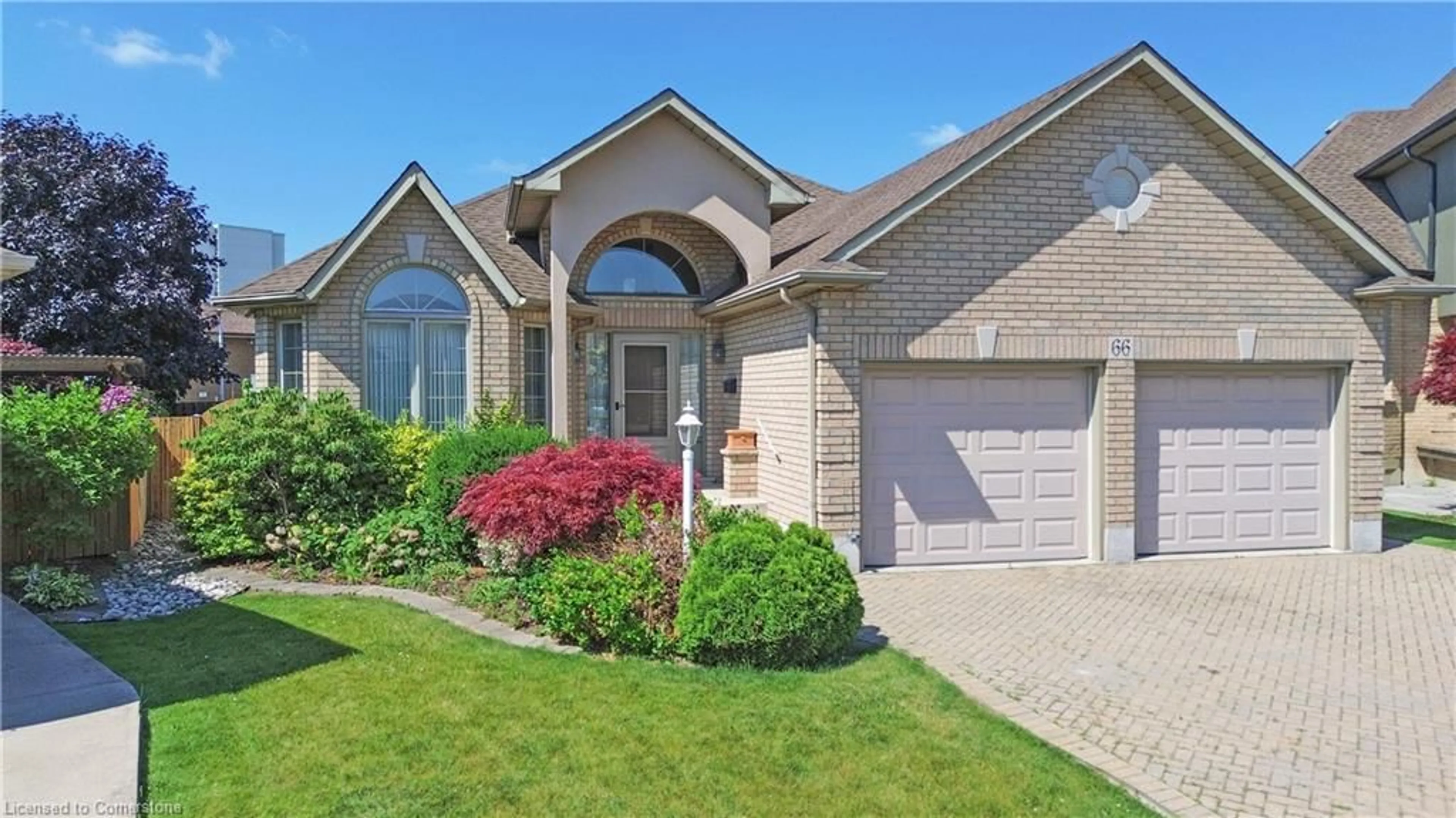 Home with brick exterior material, street for 66 Chelmsford Pl, Hamilton Ontario L8H 7T3