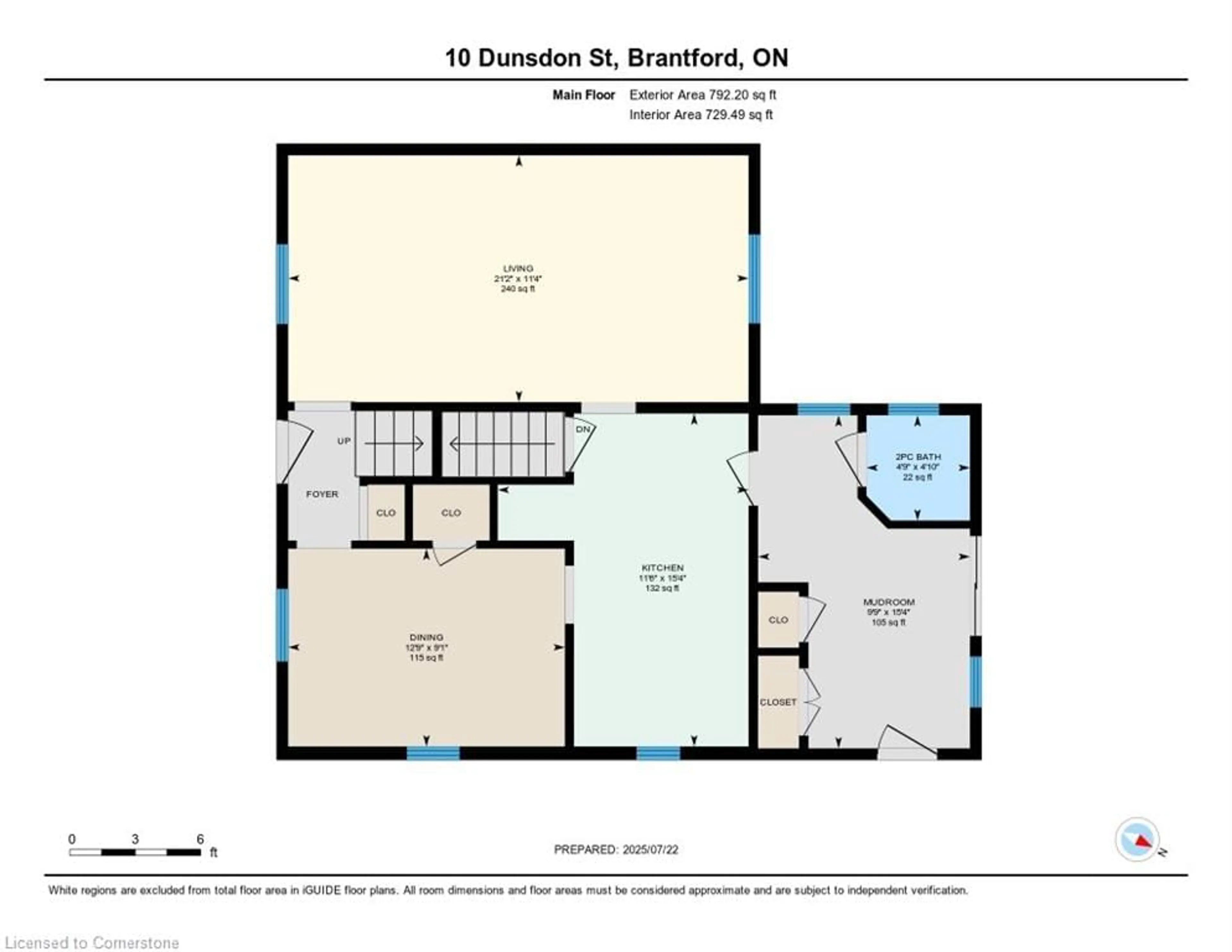 Floor plan for 10 Dunsdon St, Brantford Ontario N3R 3J3