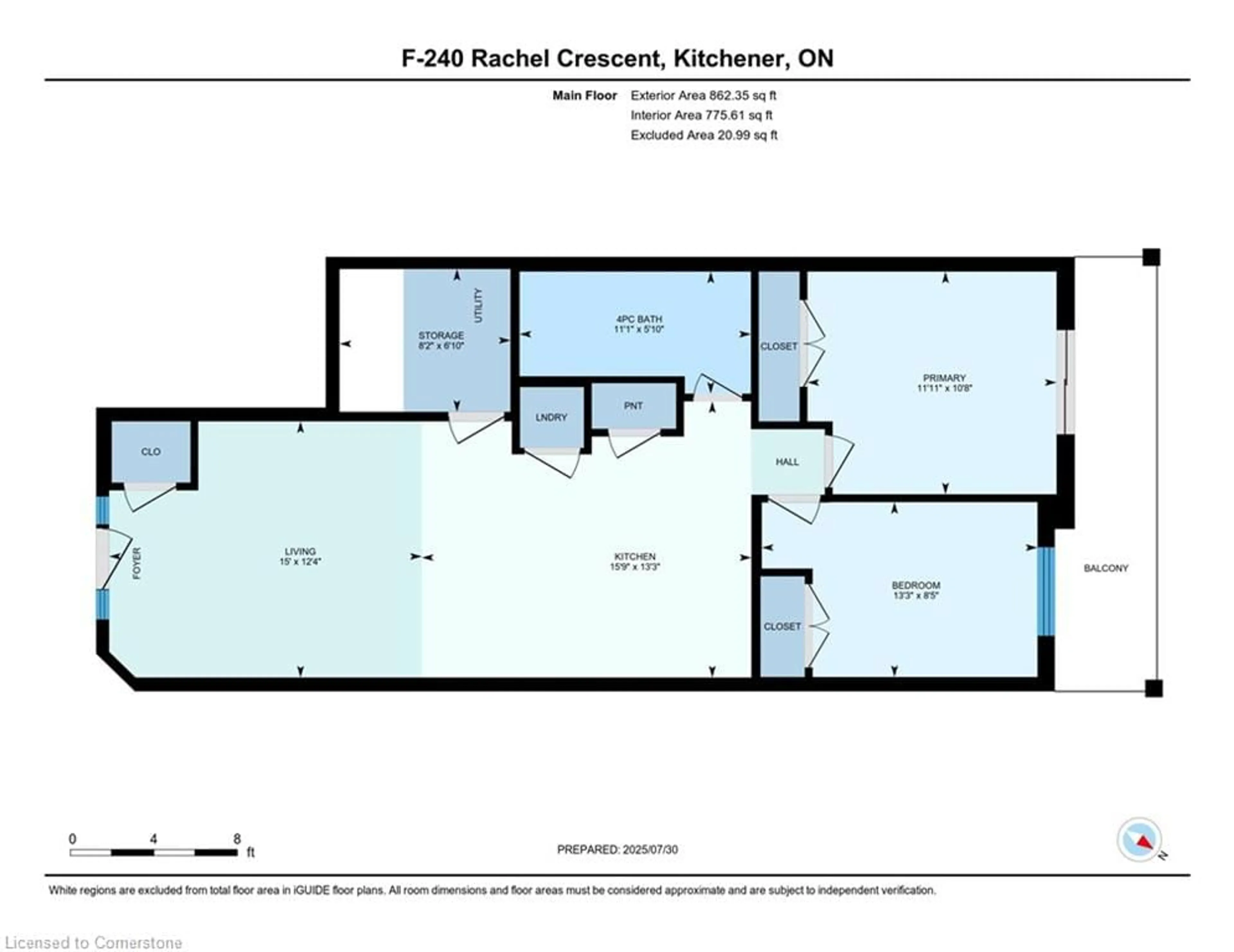Floor plan for 240 Rachel Cres #F, Kitchener Ontario N2R 0E1