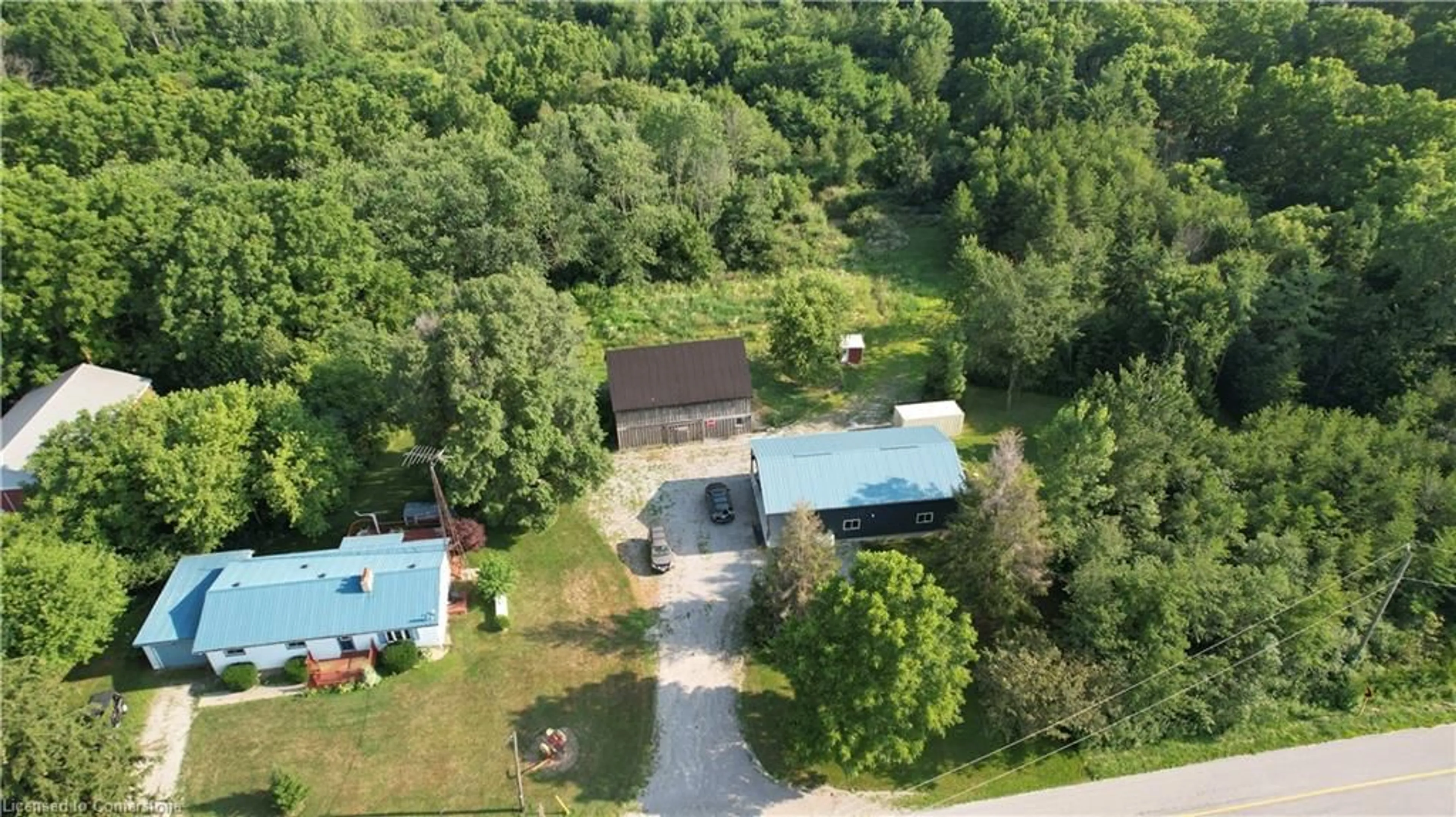 A pic from outside/outdoor area/front of a property/back of a property/a pic from drone, unknown for 58 Conc 6 Conc, Jarvis Ontario N0A 1J0