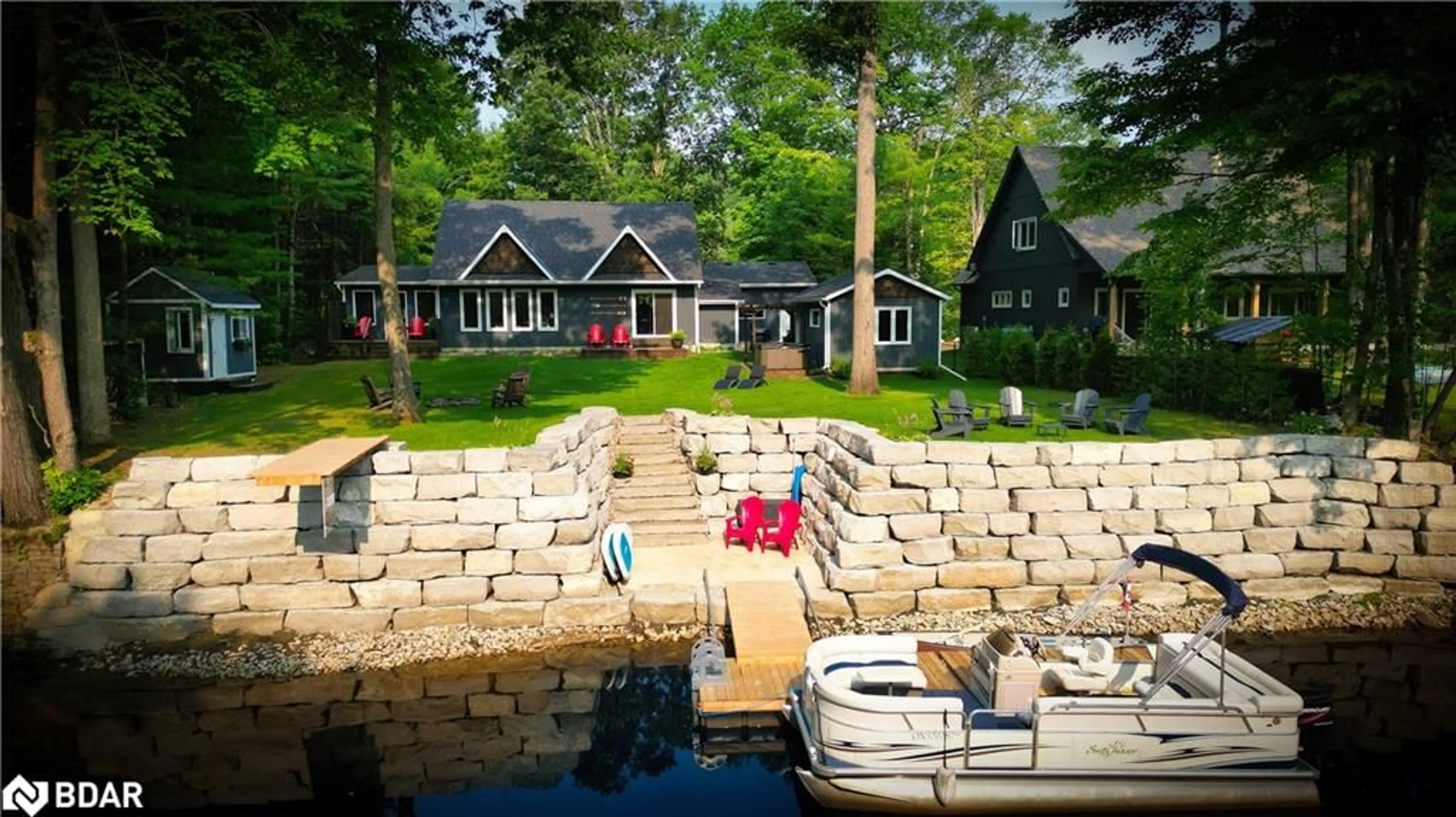Patio, water/lake/river/ocean view for 7371 Davy Dr, Ramara Ontario L0K 2B0