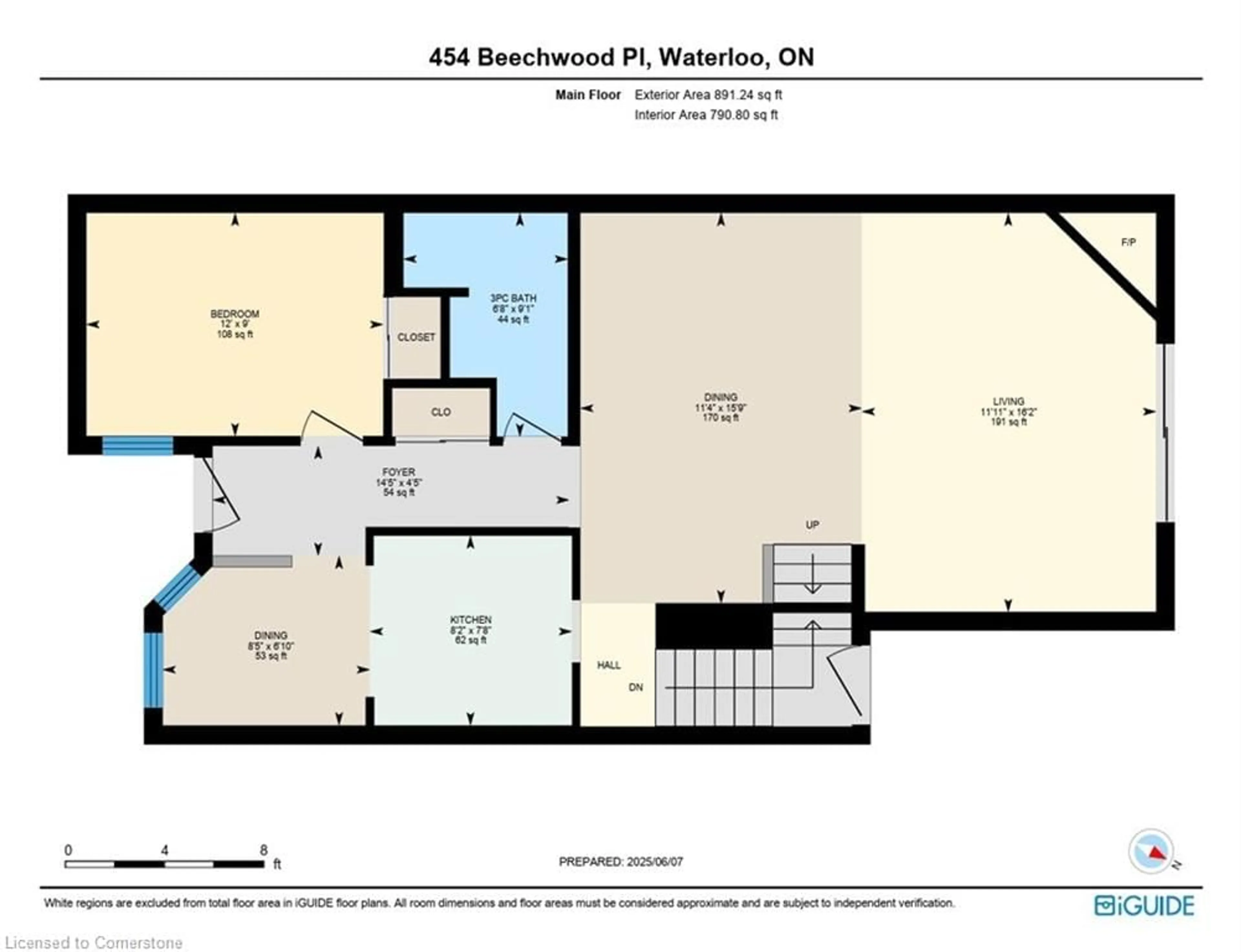 Floor plan for 454 Beechwood Pl #4, Waterloo Ontario N2T 1Y8