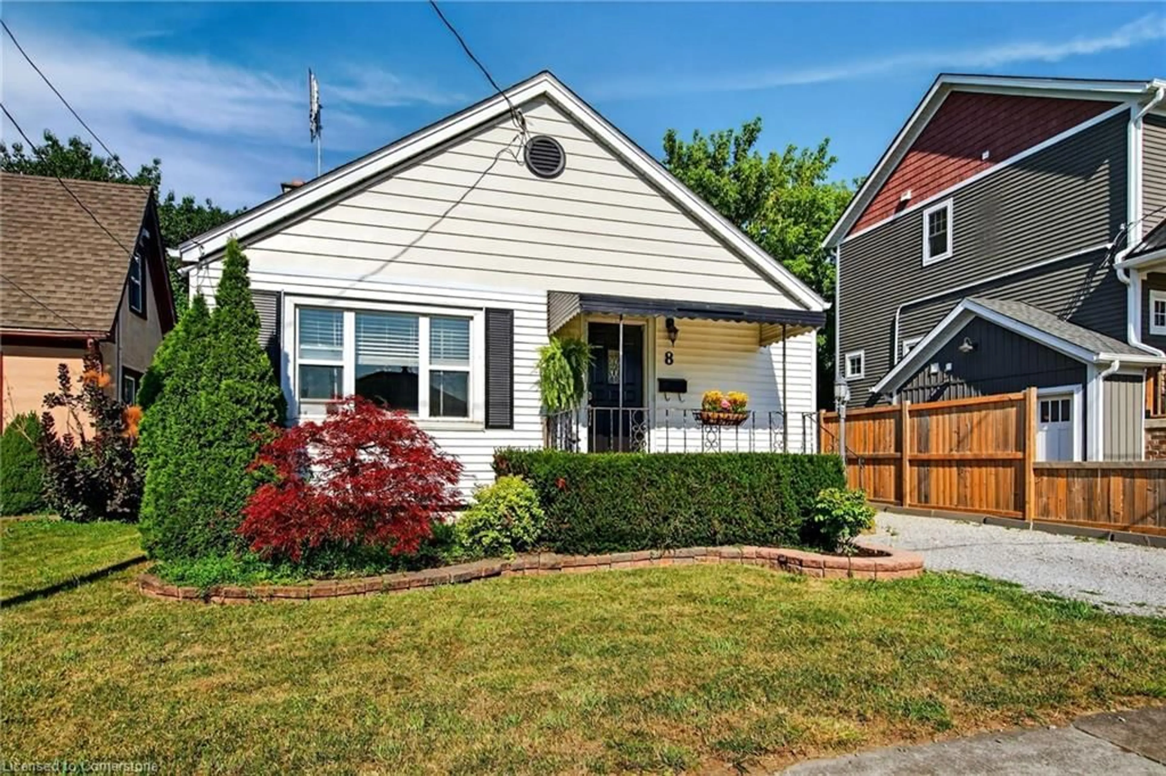Home with vinyl exterior material, street for 8 Campbell Ave, St. Catharines Ontario L29 2M4
