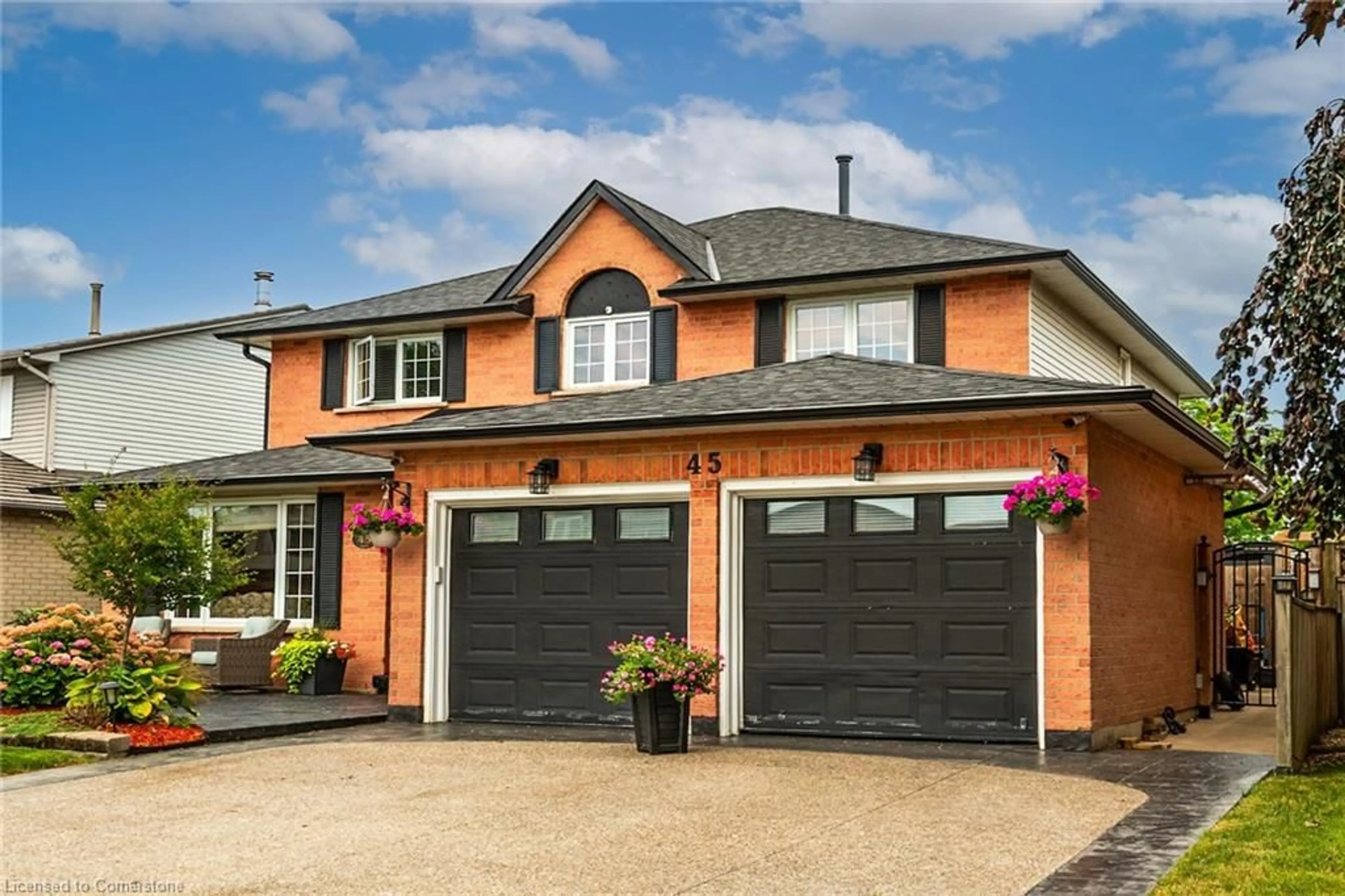 Home with brick exterior material, street for 45 Dublin Dr, Hamilton Ontario L9B 1Z9
