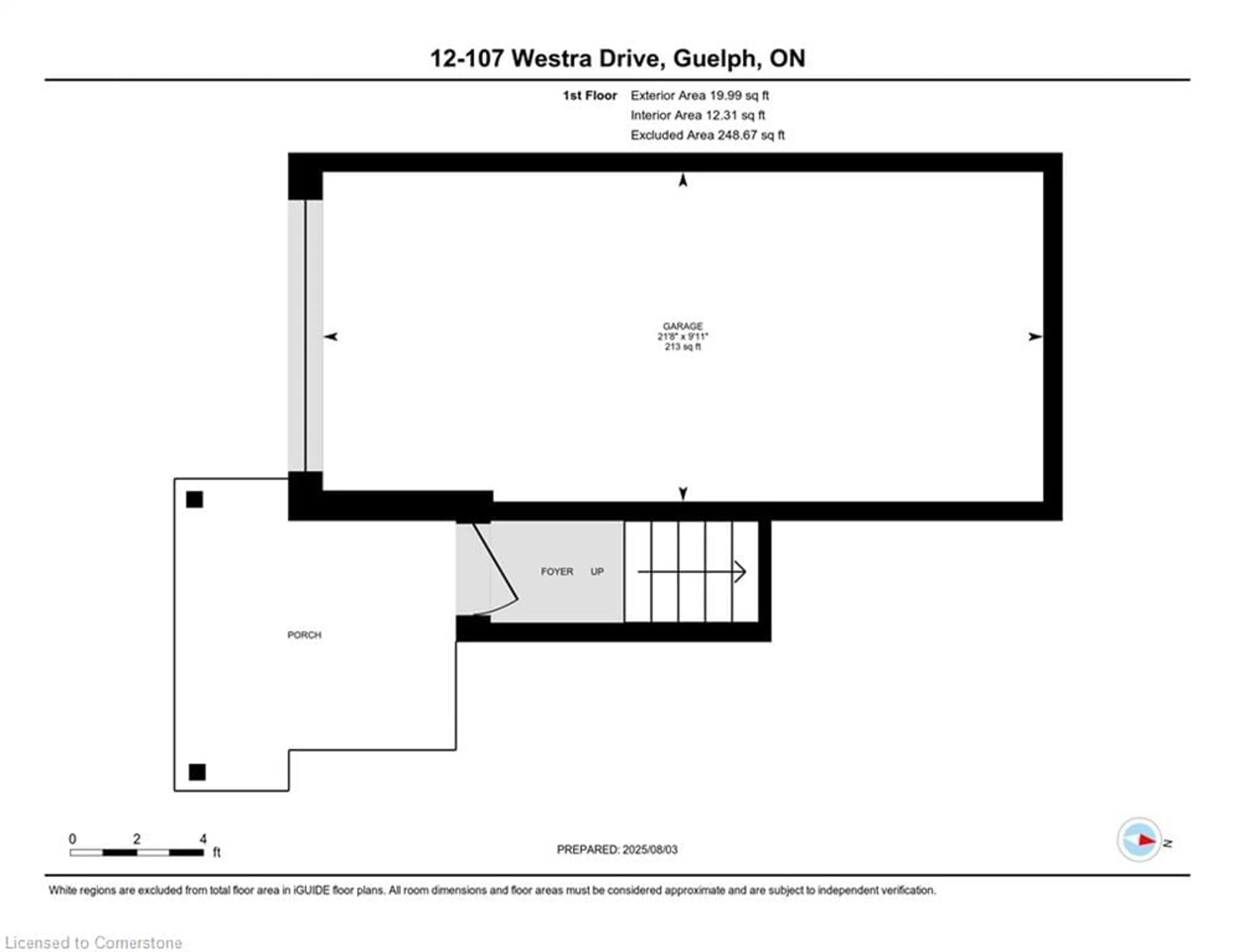 Floor plan for 107 Westra Dr #12, Guelph Ontario N1K 0A5