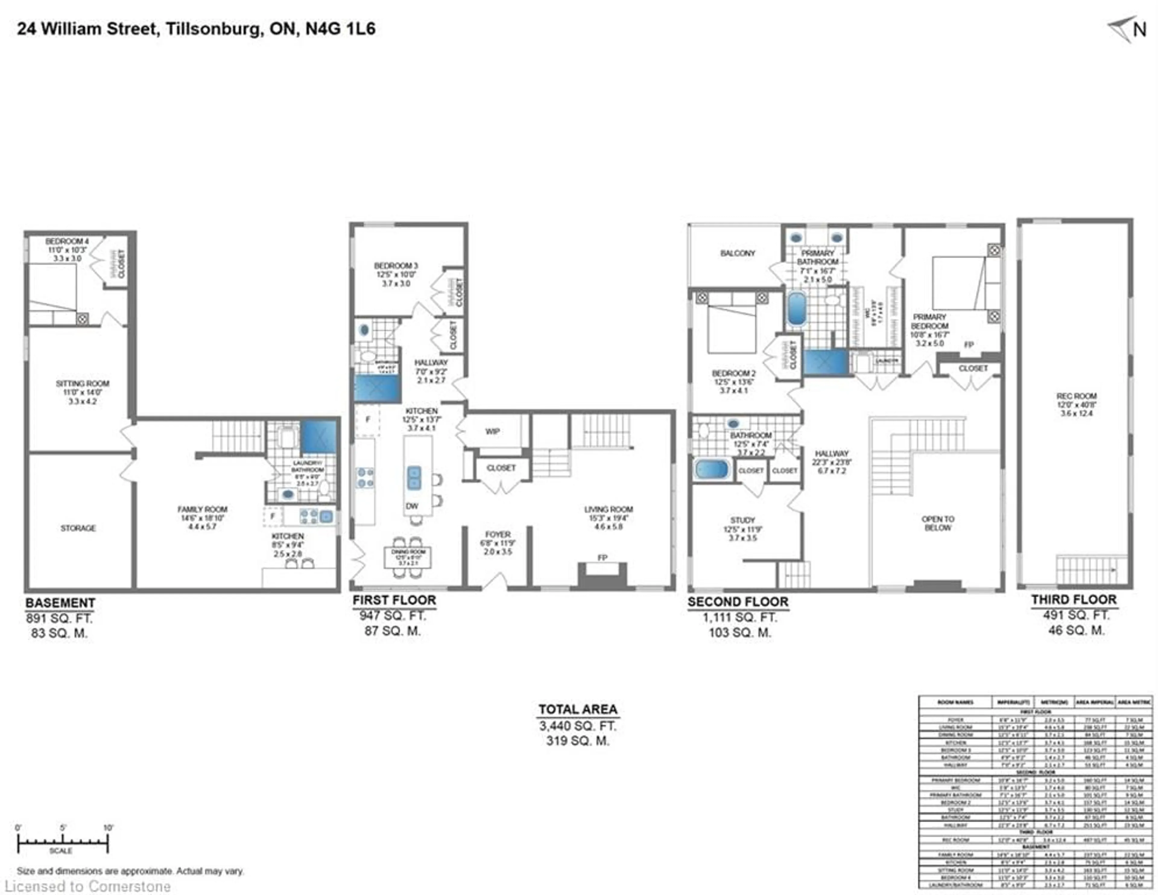 Floor plan for 24 William St, Tillsonburg Ontario N4G 5S3