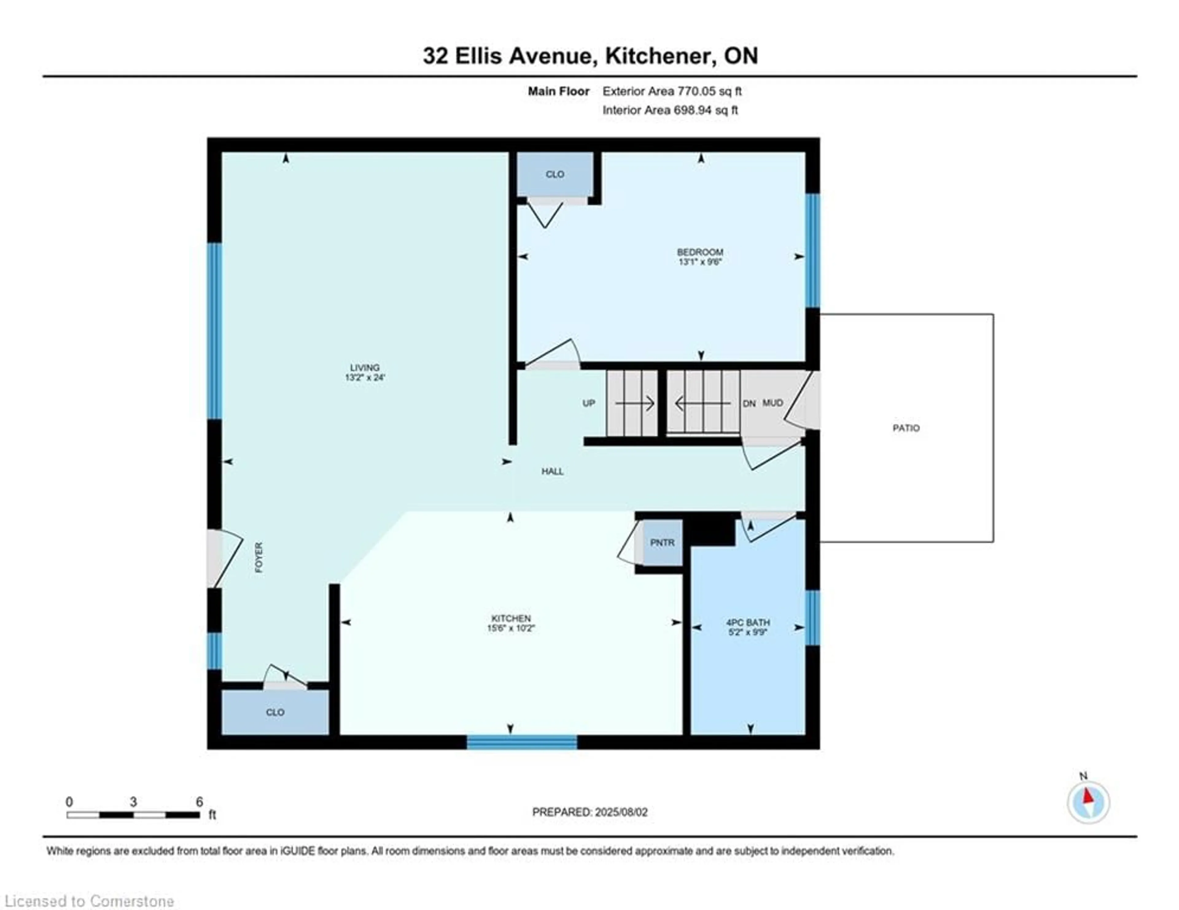 Floor plan for 32 Ellis Ave, Kitchener Ontario N2H 4G7