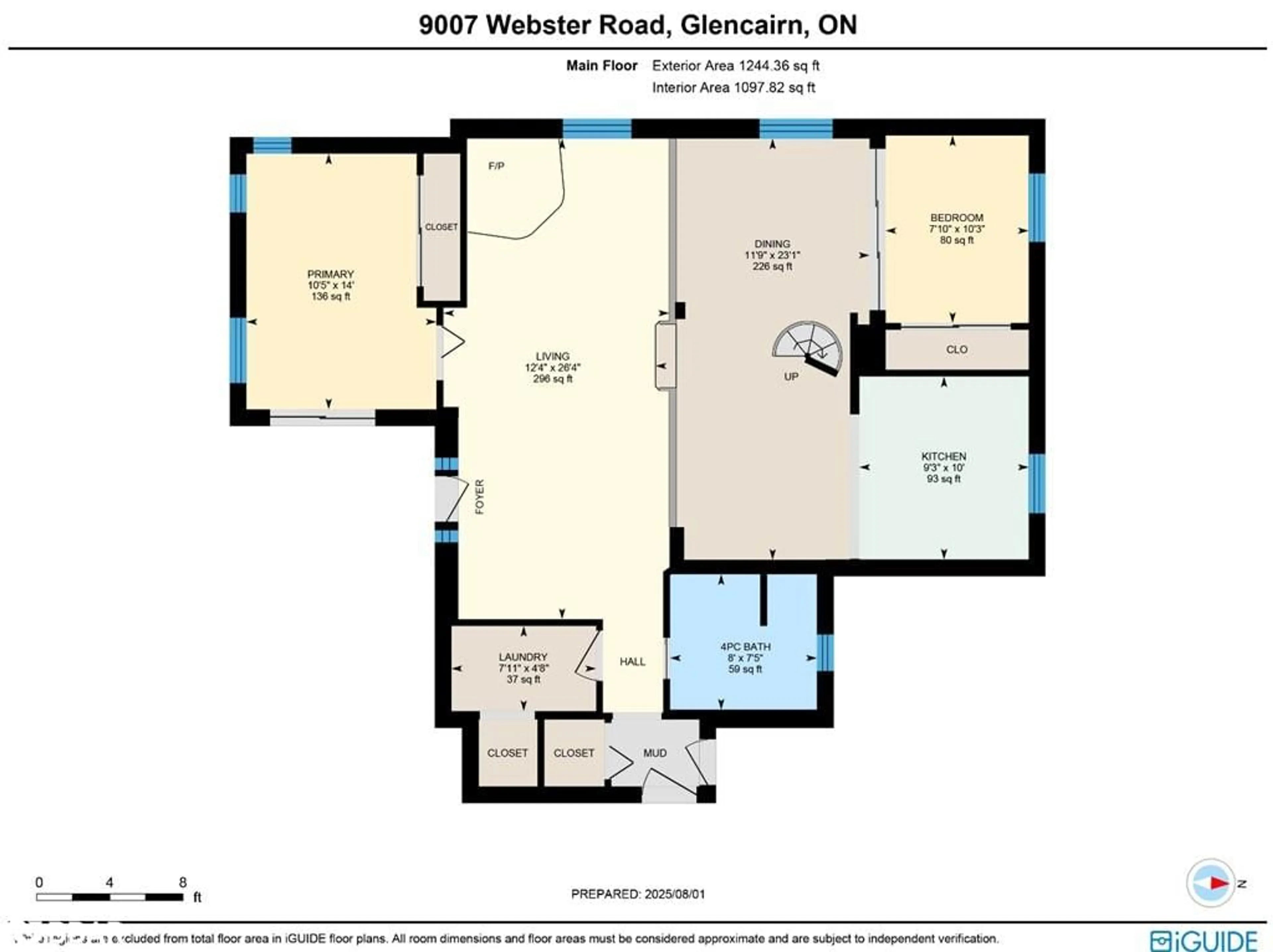 Floor plan for 9007 Webster Road, Glencairn Ontario L0M 1K0