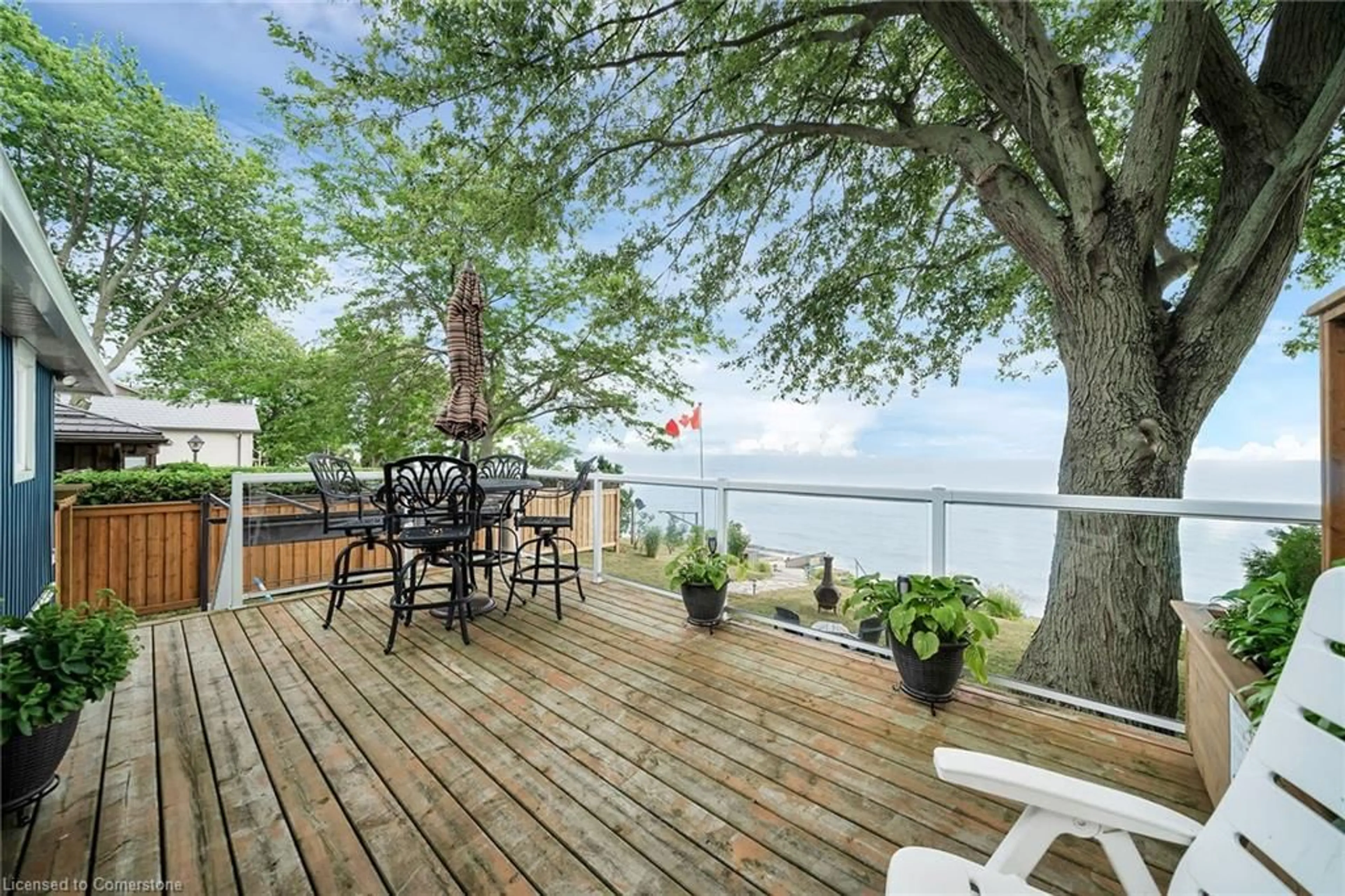 Patio, water/lake/river/ocean view for 42 Erieview Lane, Selkirk Ontario N0A 1P0