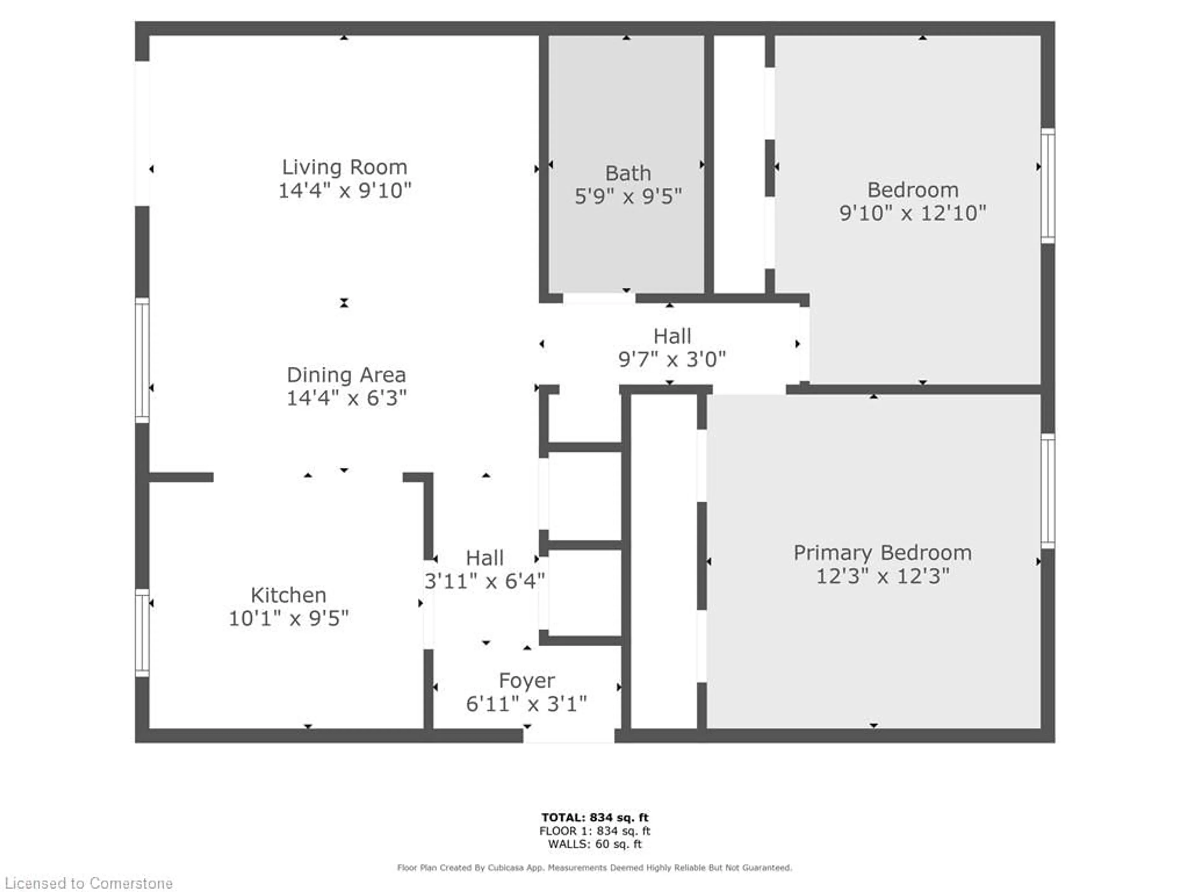 Floor plan for 213 Sydenham St #102D, Brantford Ontario N3R 3Z6