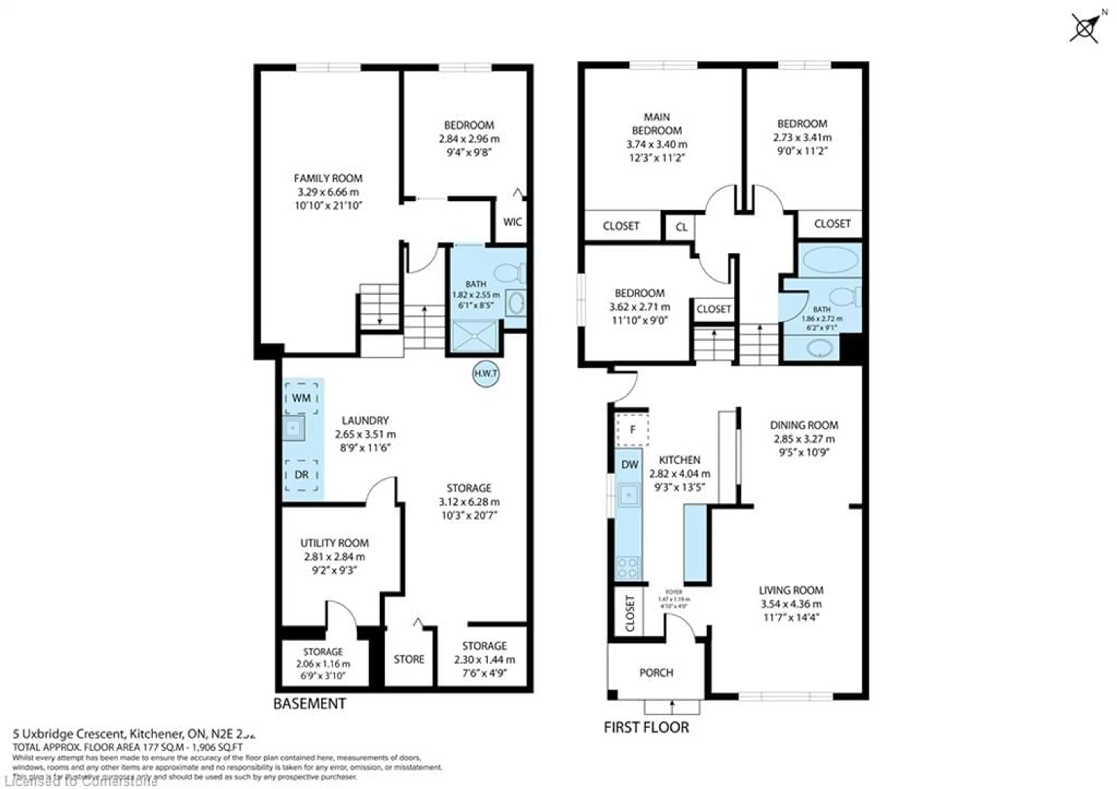Floor plan for 5 Uxbridge Cres, Kitchener Ontario N2E 2S2