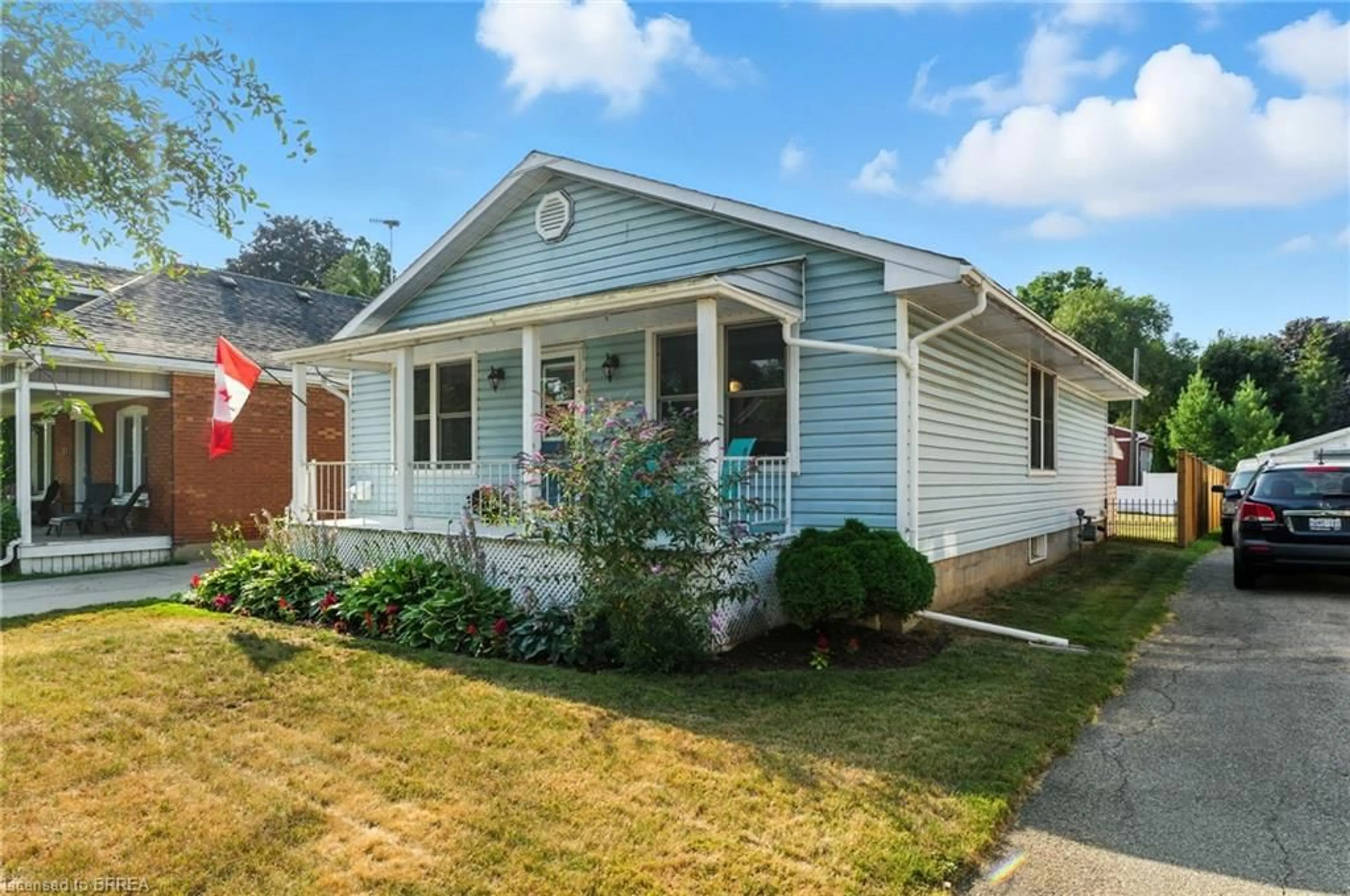 Home with vinyl exterior material, street for 28 Baldwin Ave, Brantford Ontario N3S 1H5