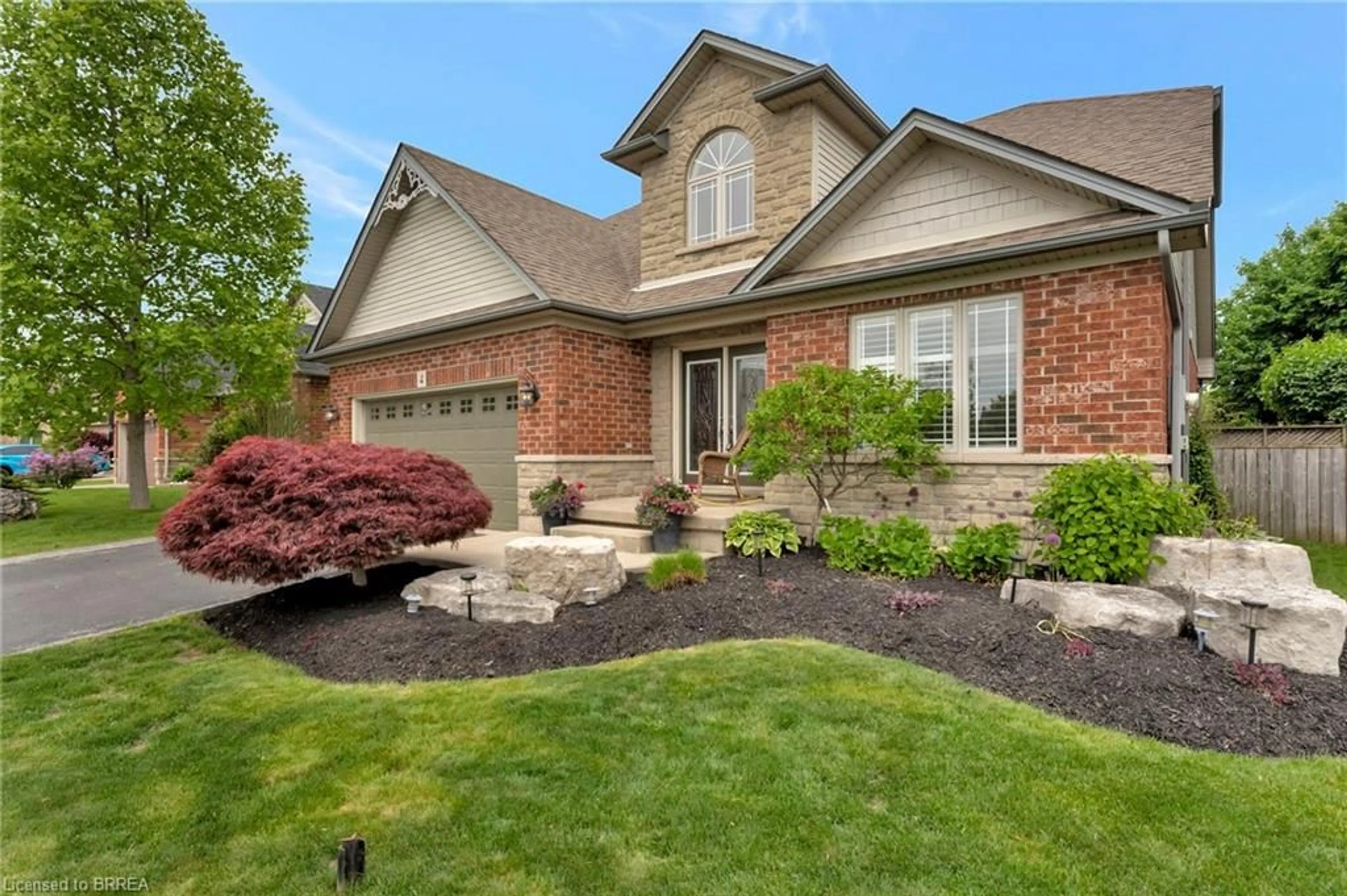 Home with brick exterior material, street for 4 Cardinal Lane, Paris Ontario N3L 4G5