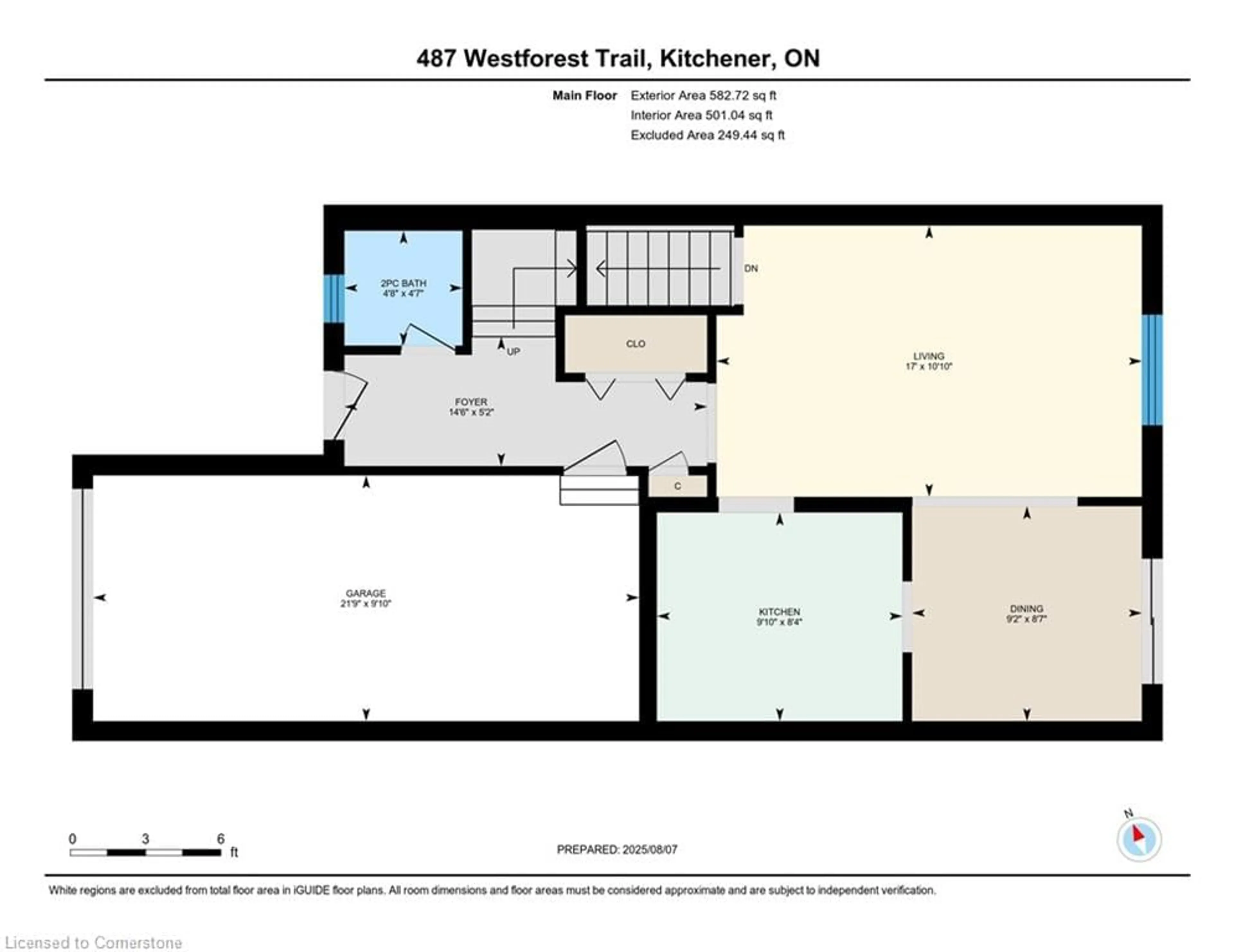 Floor plan for 487 Westforest Trail, Kitchener Ontario N2N 3J6