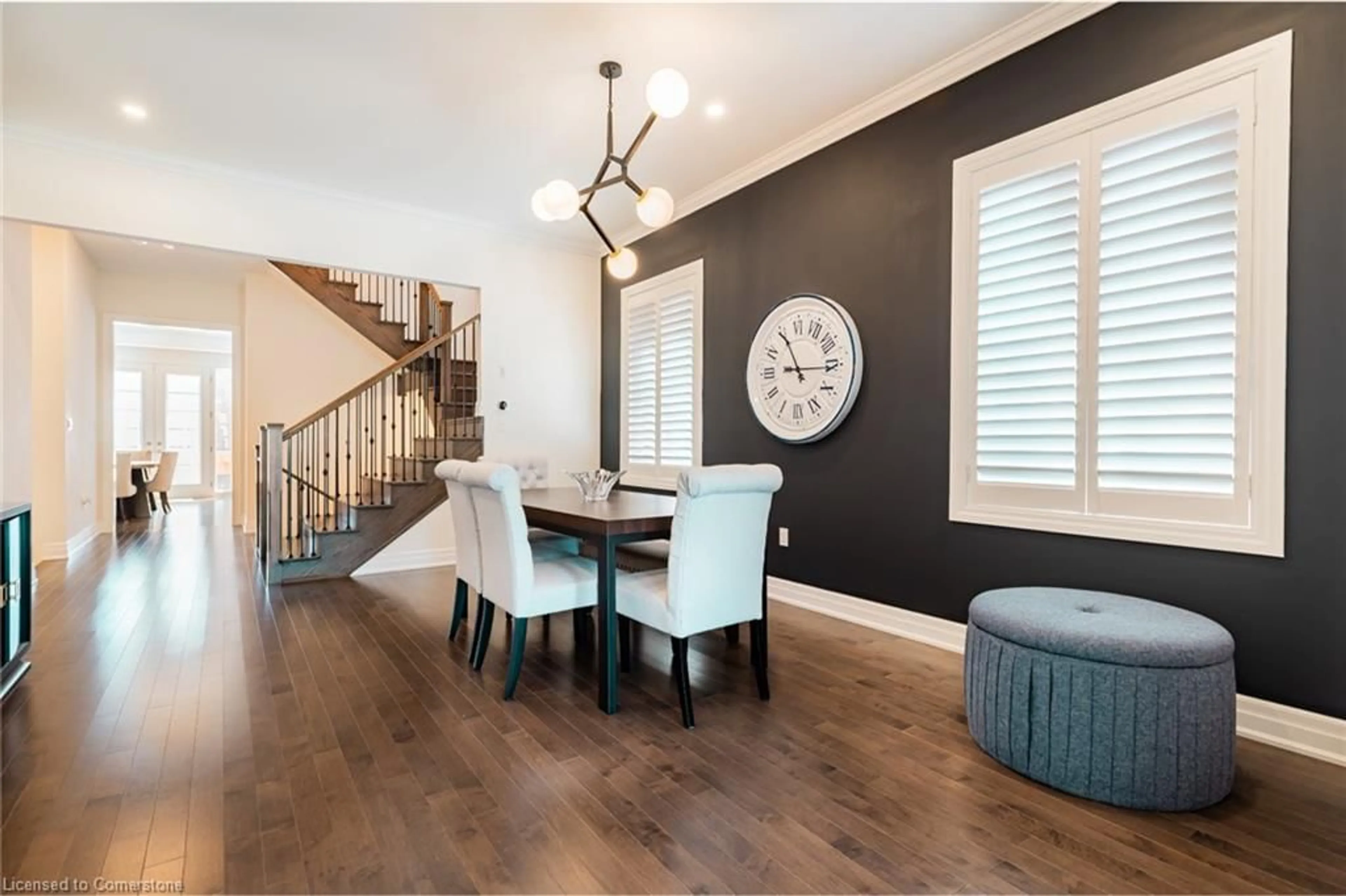 Dining room, wood/laminate floor for 66 Merlin St, Oakville Ontario L6H 0Z4