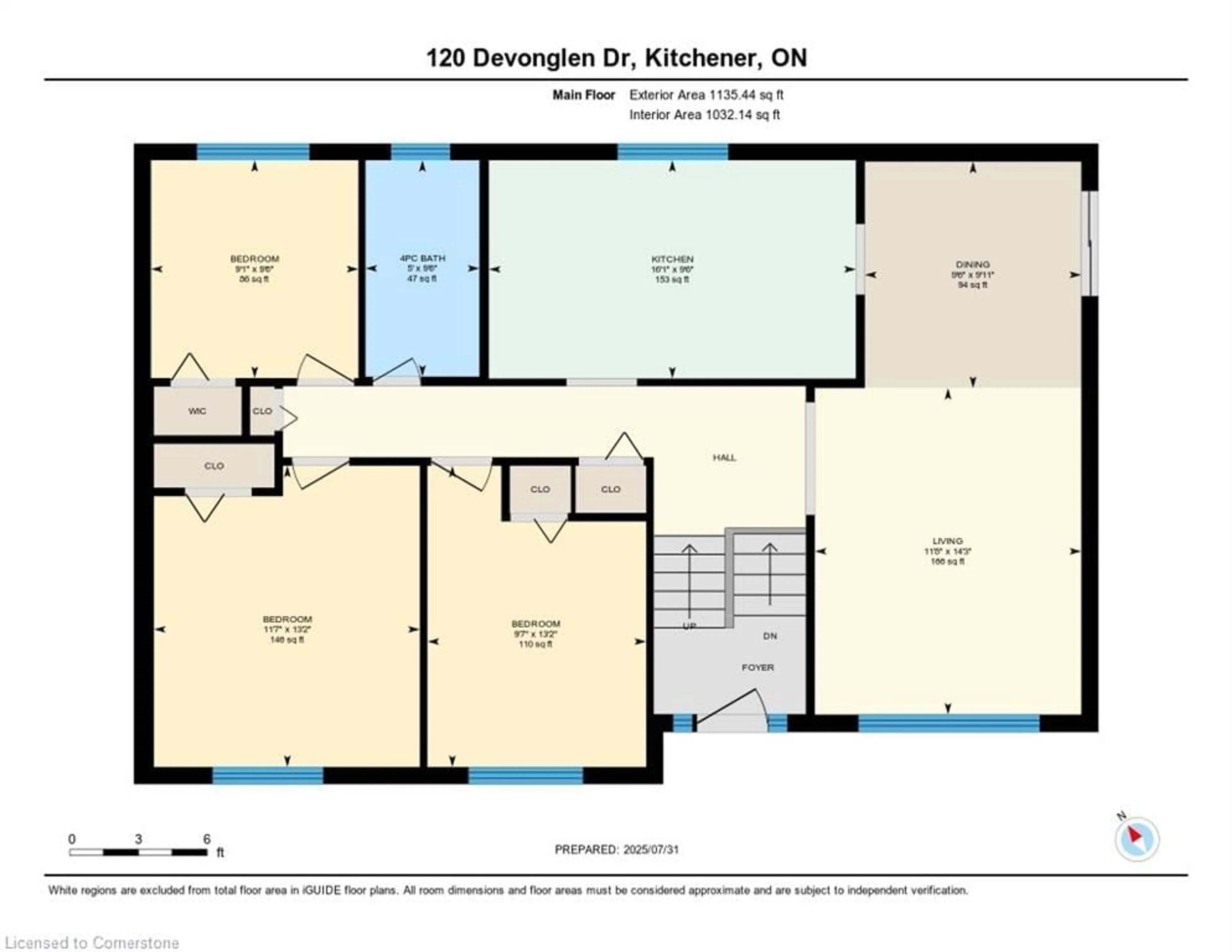 Floor plan for 120 Devonglen Dr, Kitchener Ontario N2E 2J2