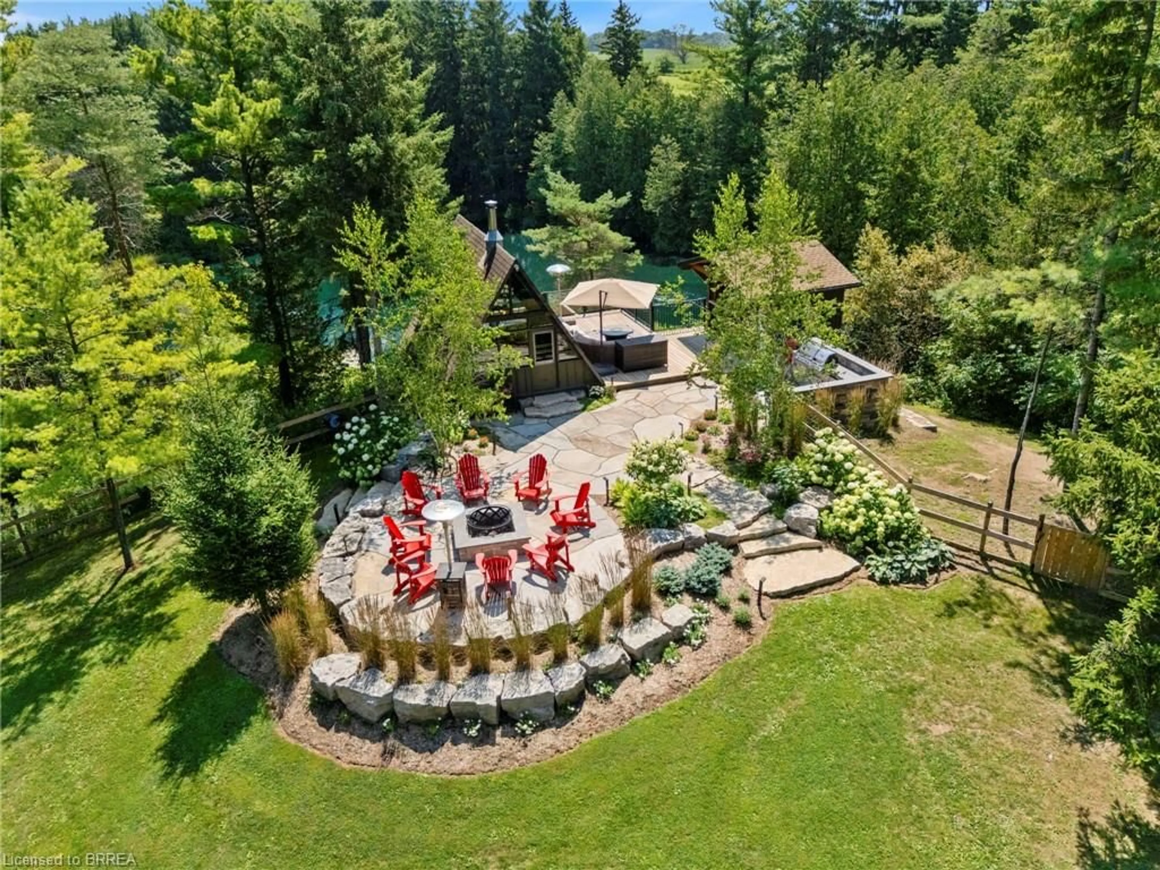 A pic from outside/outdoor area/front of a property/back of a property/a pic from drone, water/lake/river/ocean view for 182 Governor's Rd, Paris Ontario N3L 3E1
