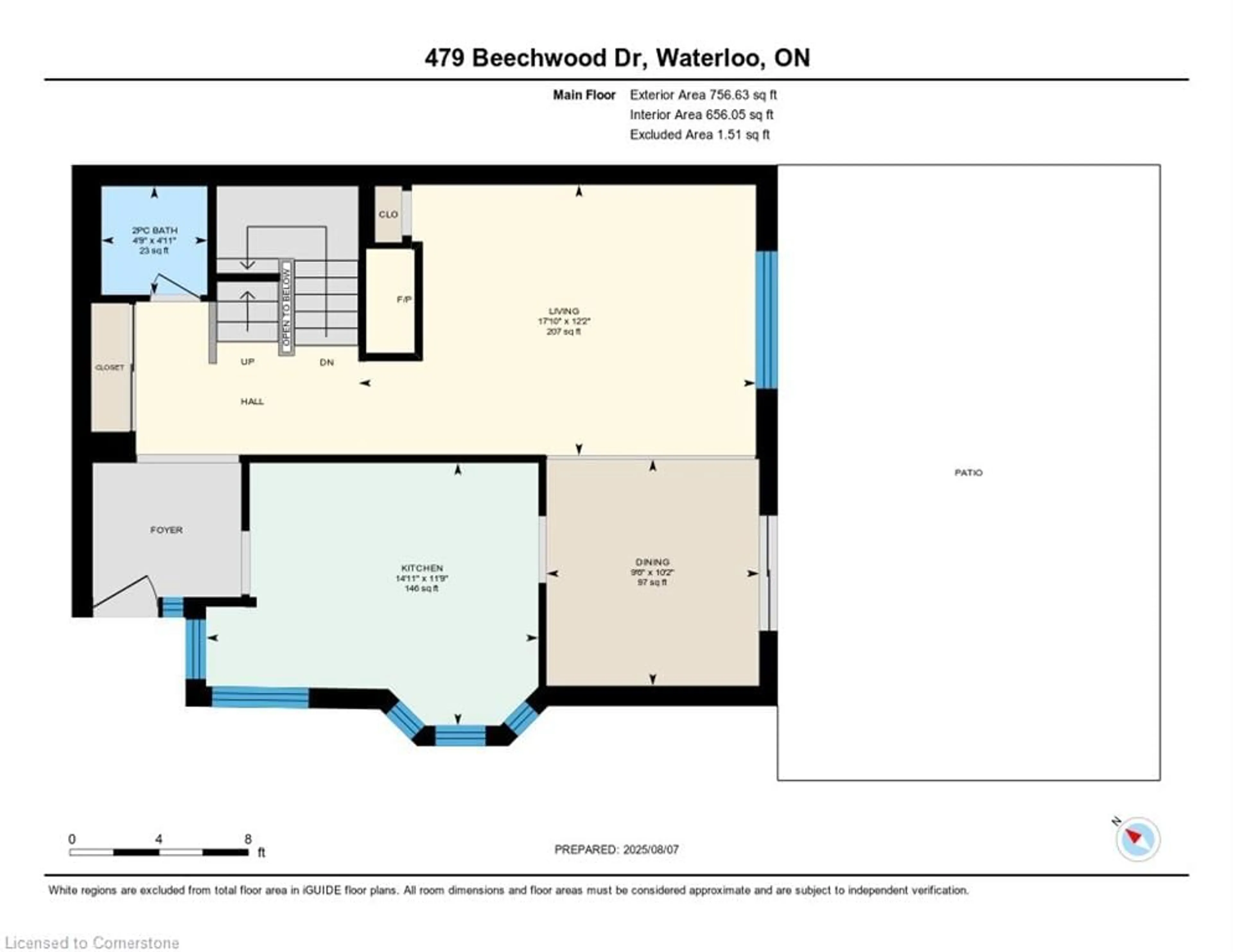 Floor plan for 479 Beechwood Dr #3, Waterloo Ontario N2T 1H8