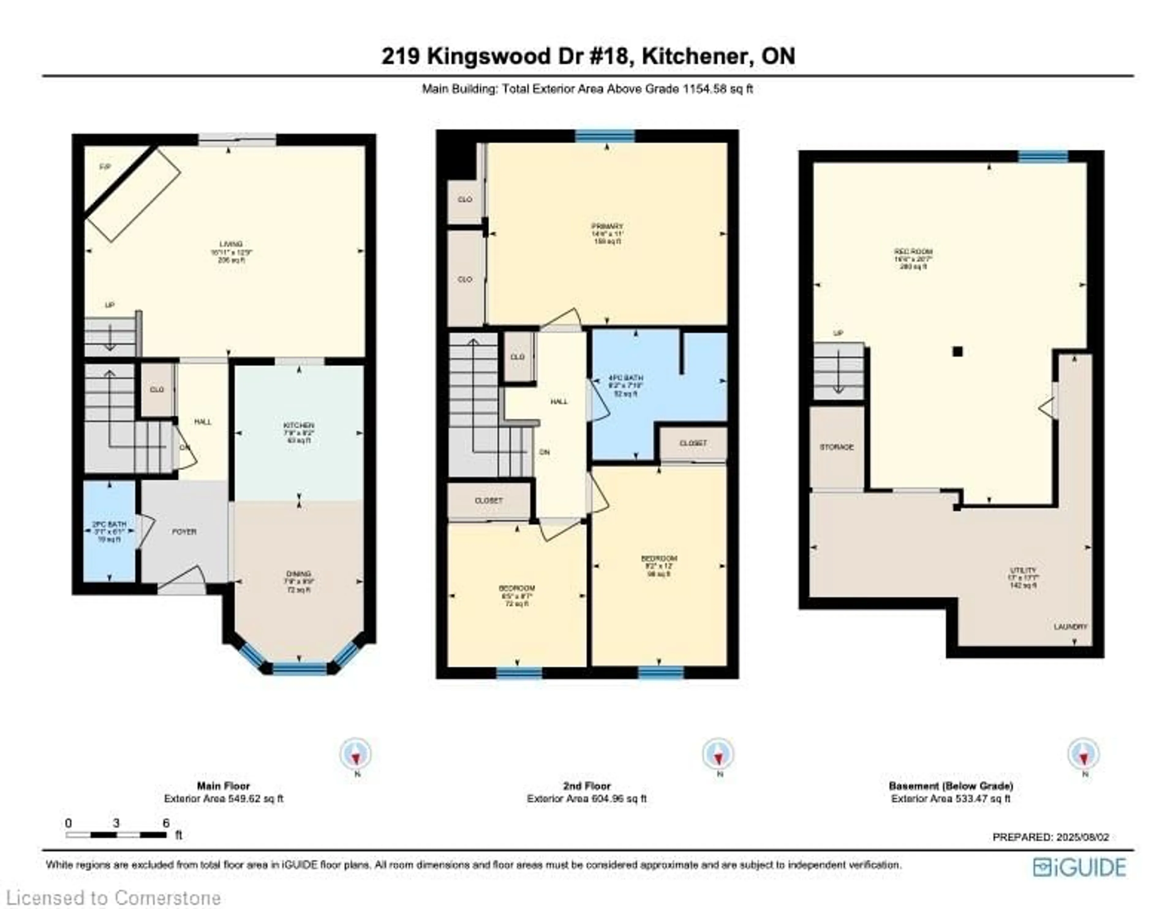 Floor plan for 219 Kingswood Dr #18, Kitchener Ontario N2E 3J4