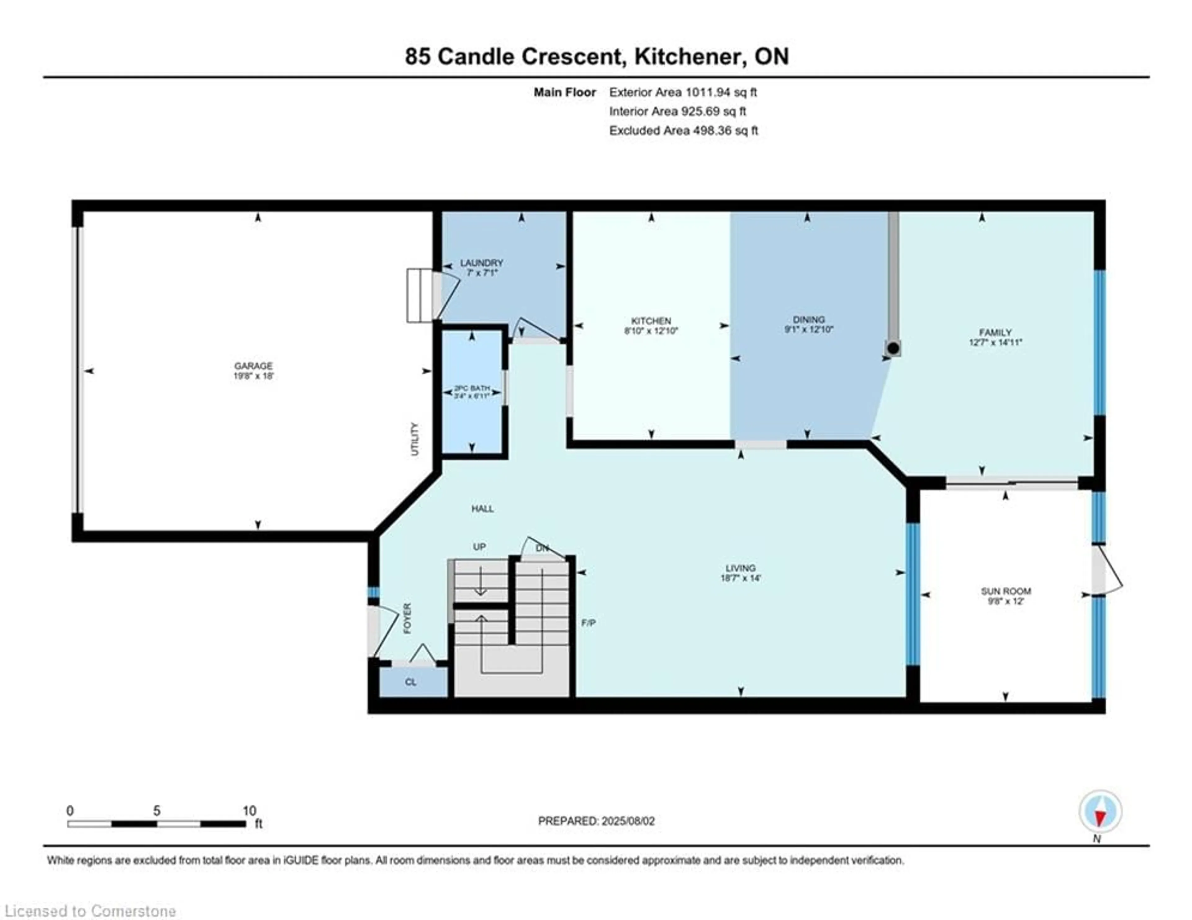 Floor plan for 85 Candle Cres, Kitchener Ontario N2P 2K8