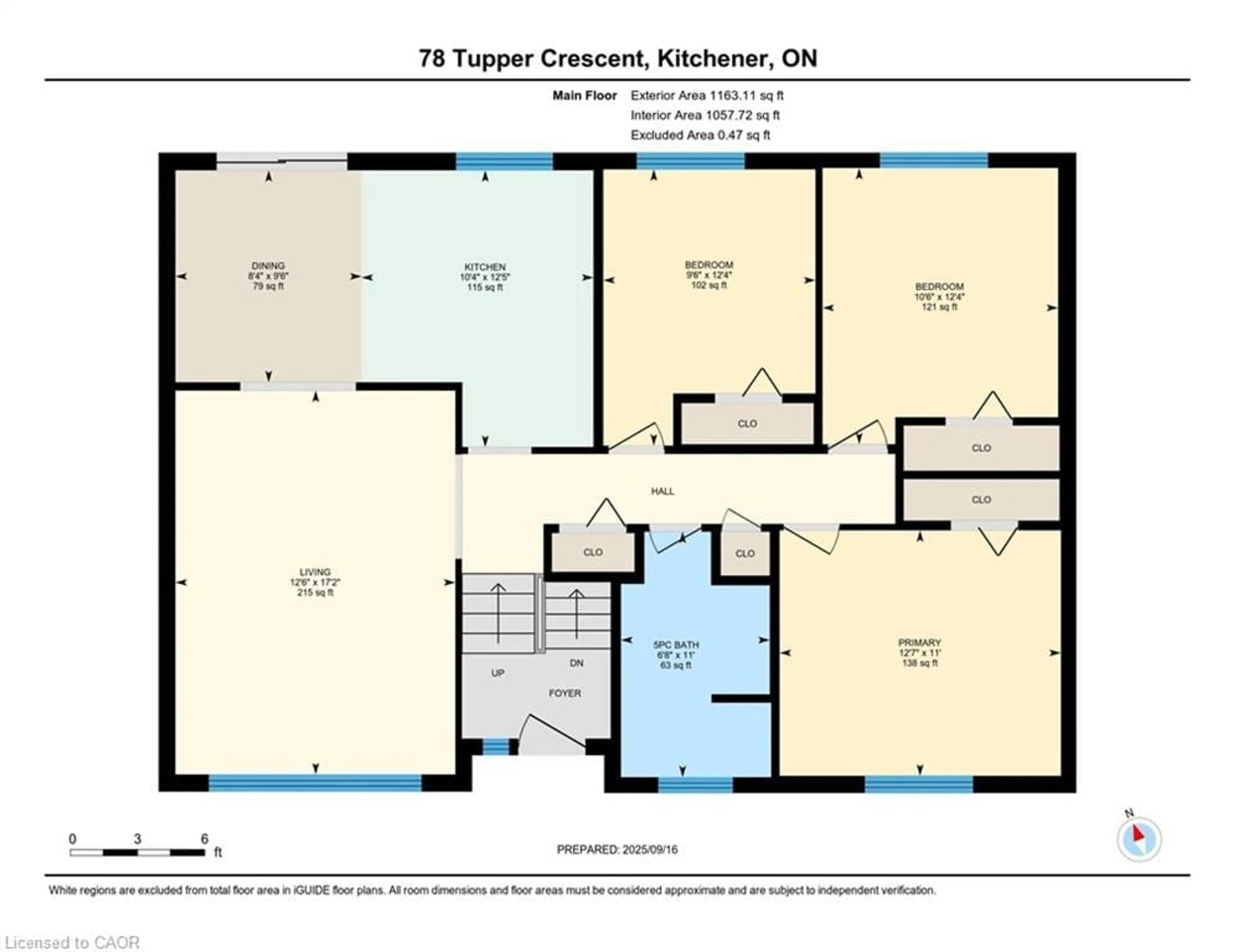 Floor plan for 78 Tupper Cres, Kitchener Ontario N2B 2X9