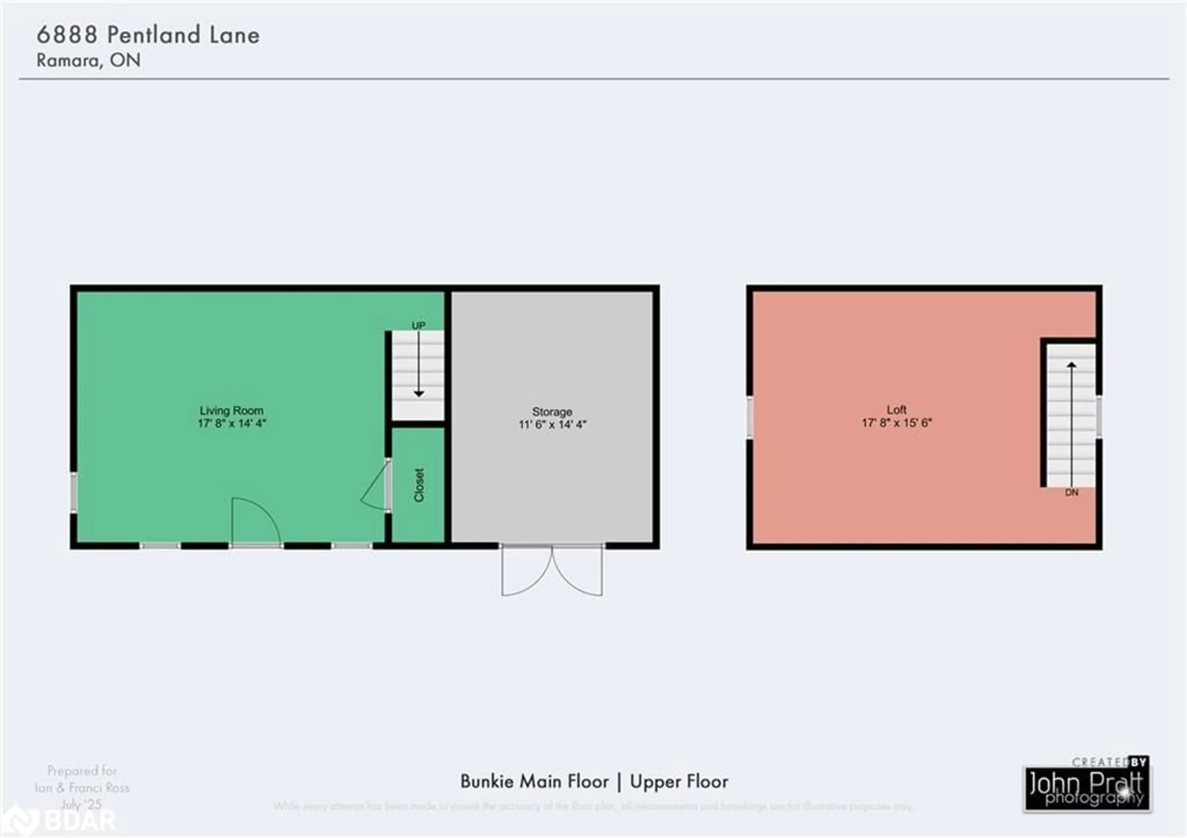 Floor plan for 6888 Pentland Lane, Washago Ontario L0K 2B0