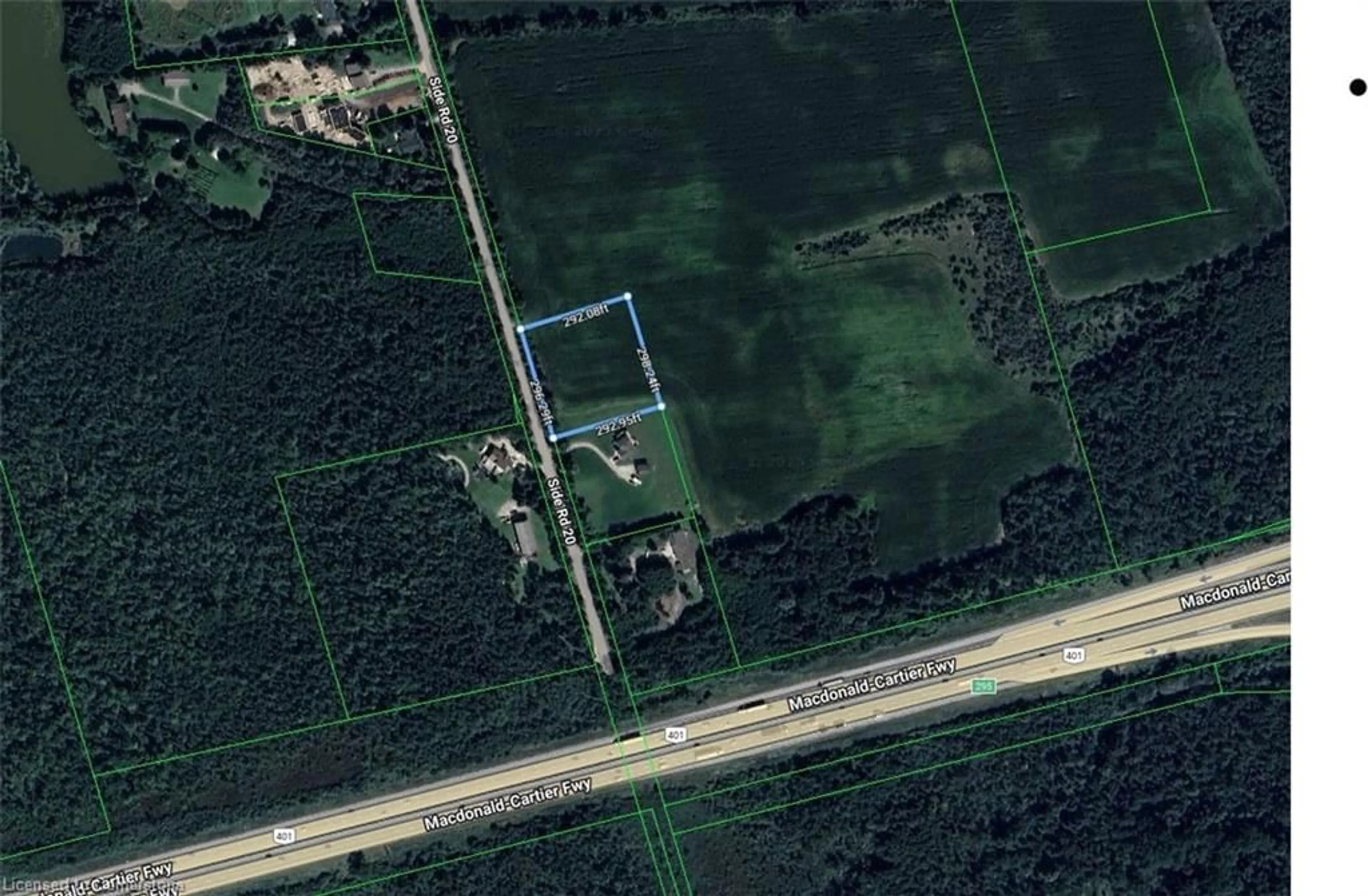 A pic from outside/outdoor area/front of a property/back of a property/a pic from drone, building for 20 Sideroad, Puslinch Ontario N1H 6J3