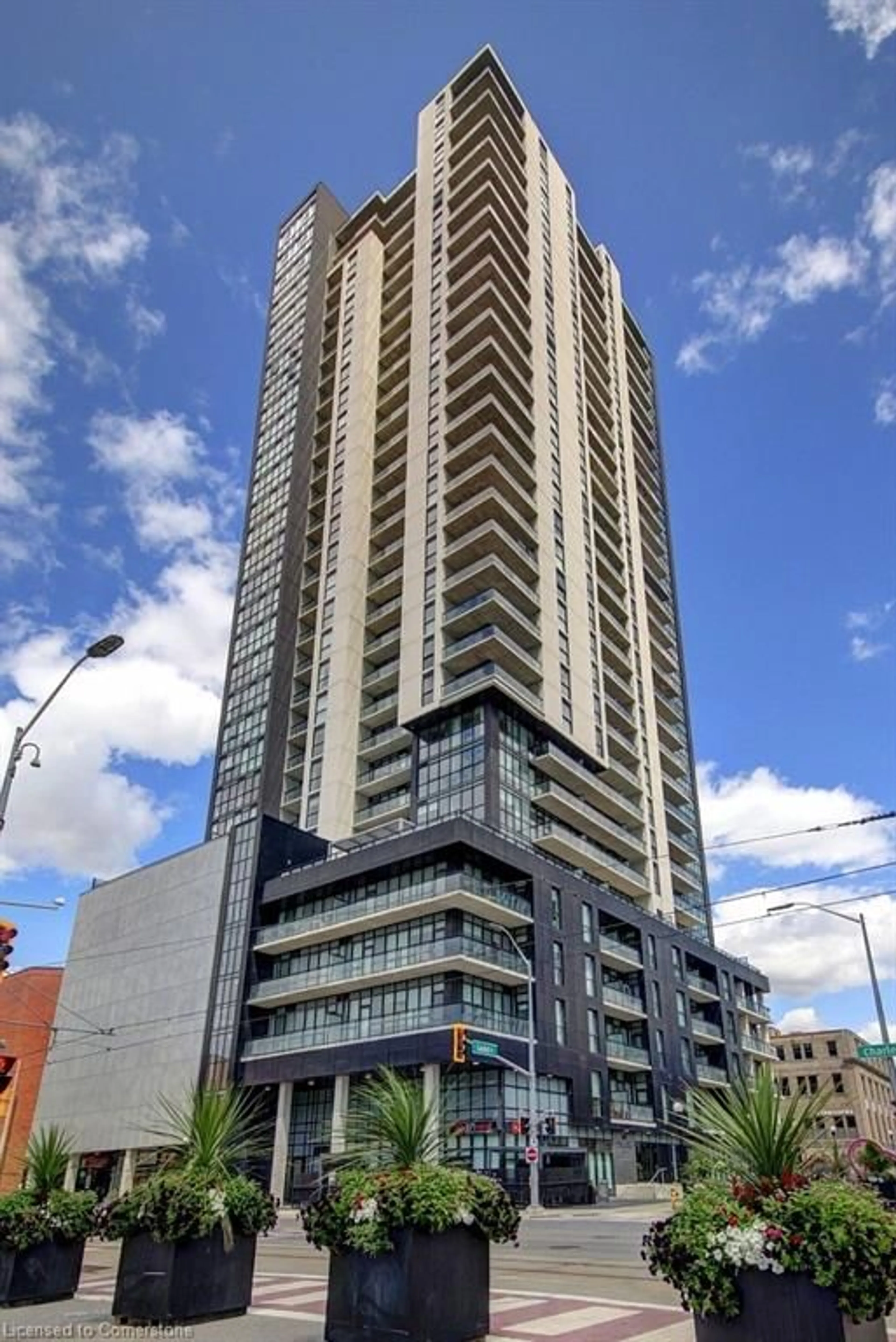 A pic from outside/outdoor area/front of a property/back of a property/a pic from drone, building for 60 Charles St #1805, Kitchener Ontario N2G 0C9