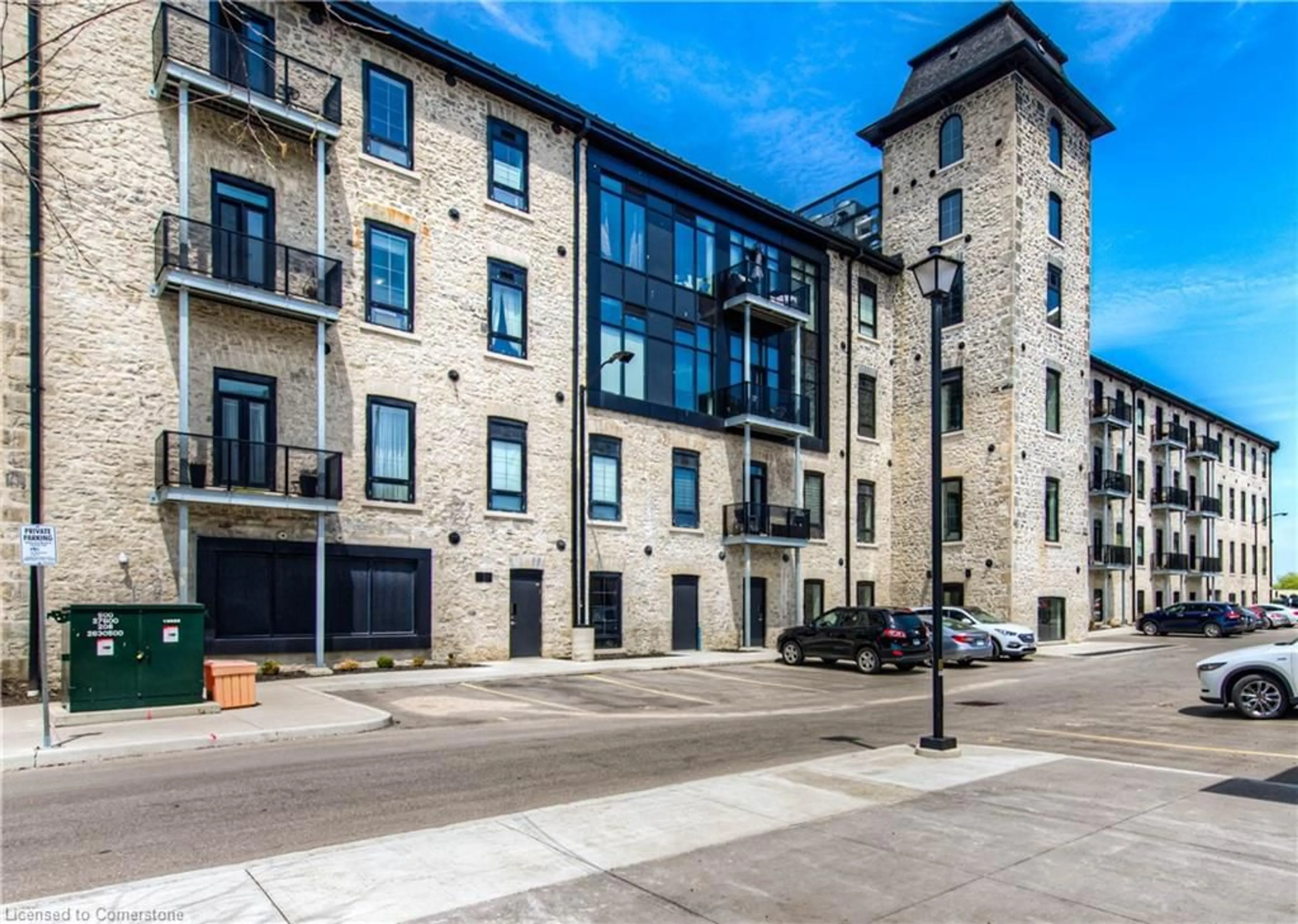 A pic from outside/outdoor area/front of a property/back of a property/a pic from drone, building for 19 Guelph Ave #107, Cambridge Ontario N3C 1A2