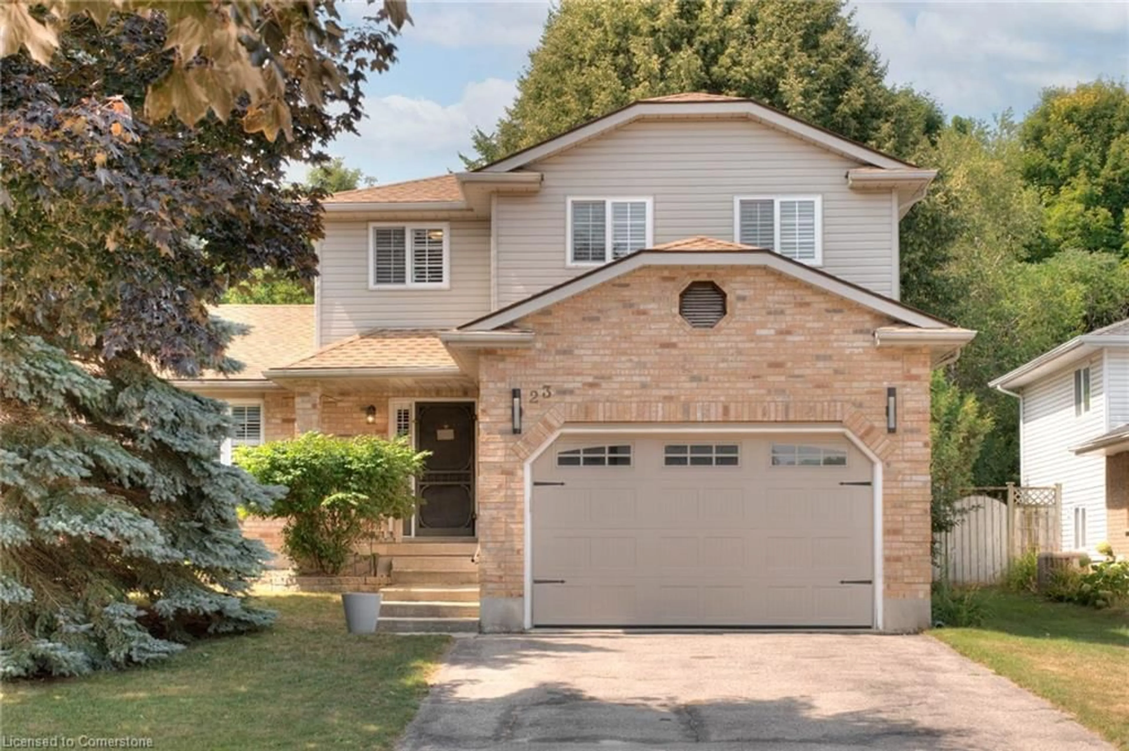 Home with brick exterior material, street for 23 Tami Crt, Kitchener Ontario N2B 3V2