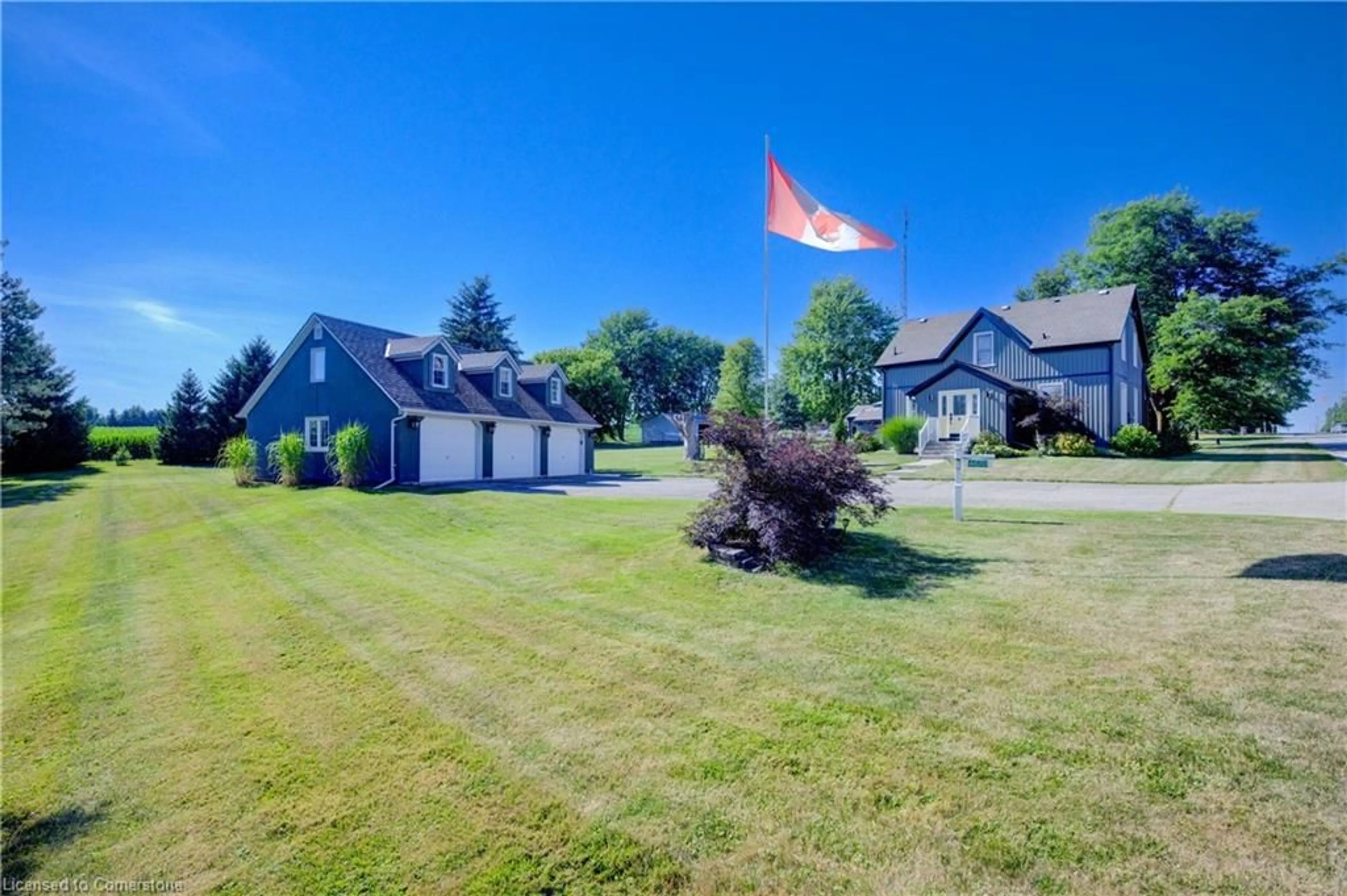 A pic from outside/outdoor area/front of a property/back of a property/a pic from drone, mountain view for 4670 Perth Rd 107 Rd, Perth East Ontario N5A 6S2
