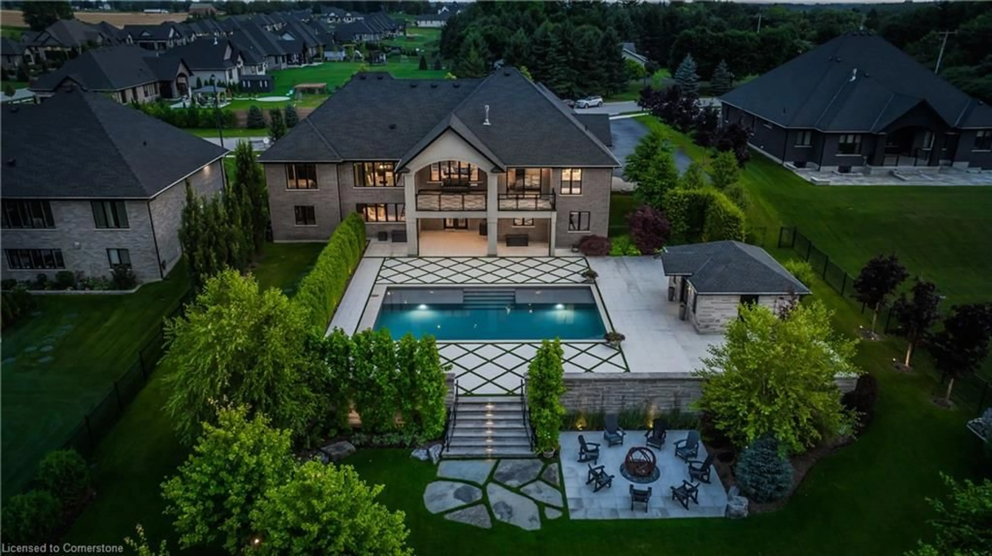 A pic from outside/outdoor area/front of a property/back of a property/a pic from drone, mountain view for 14 Inverhill Rd, Centre Wellington Ontario N0B 1B0
